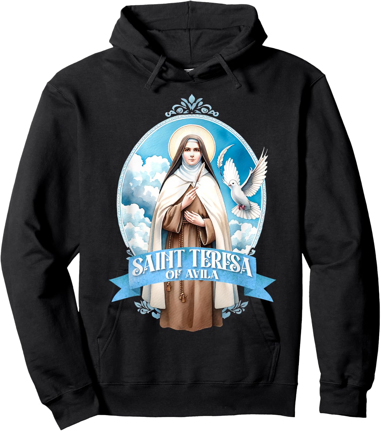 St Teresa of Avila Interior Castle Catholic Patron Saint Hoodie - Hoodie | Black
