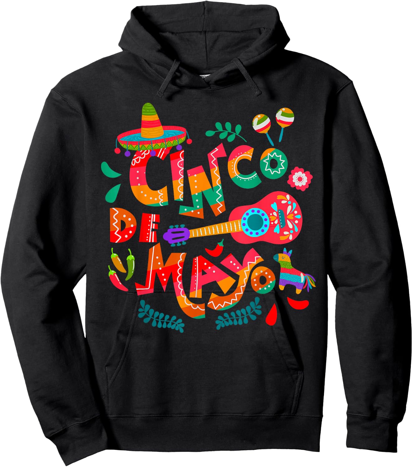 Cinco De Mayo Mexican Fiesta celebrate 5 De Mayo May 5 Hoodie - Hoodie | Black