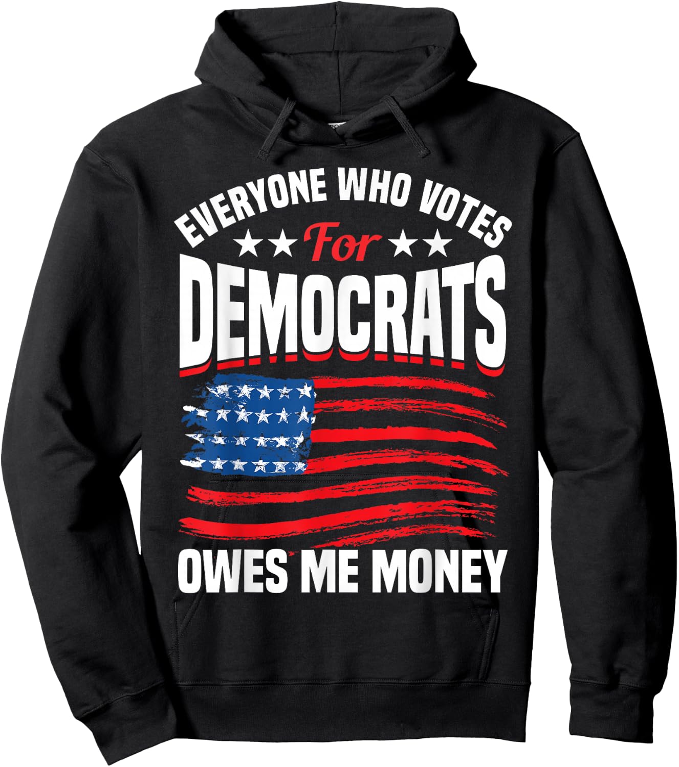 USA Flag Funny Republican Hoodie - Hoodie | Black