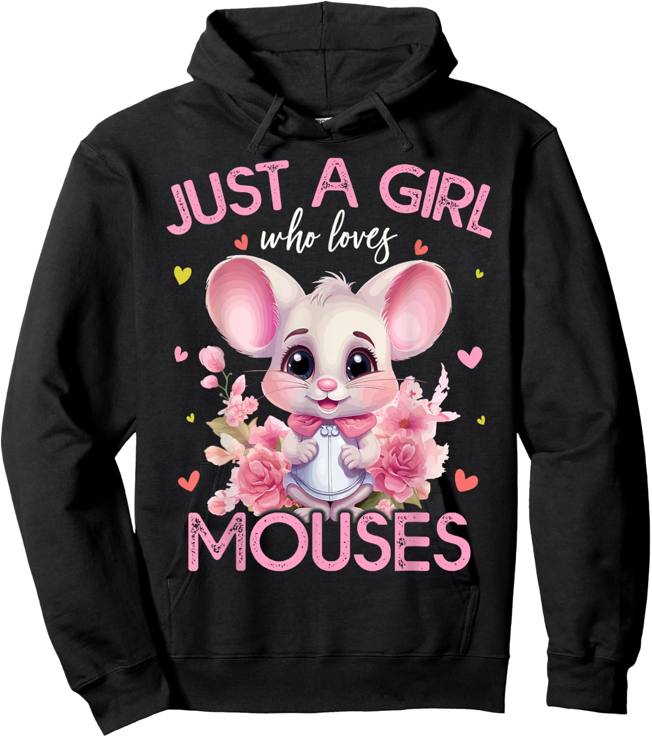 Just A Girl Who Loves Mouses Girls Hoodie - Hoodie | Black