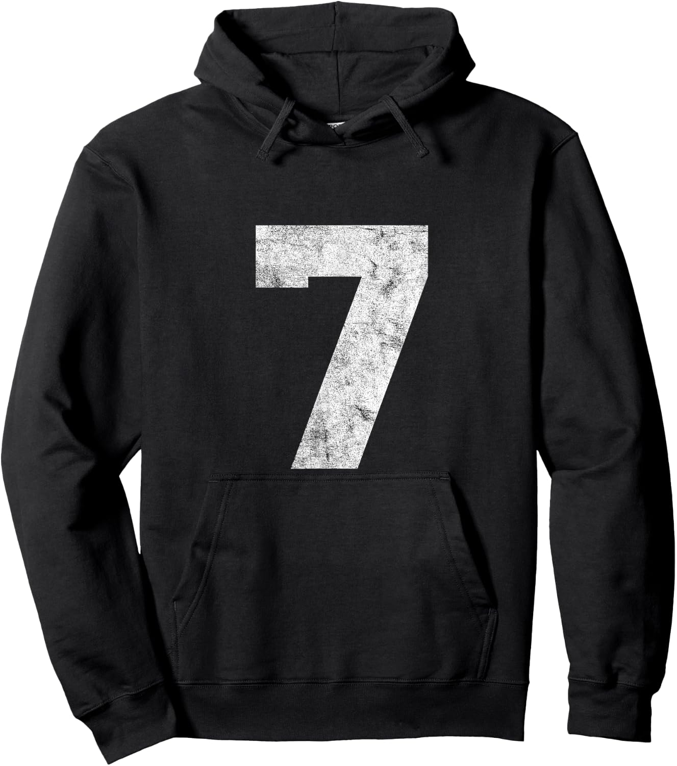 Vintage Lucky Number 7 Birthday Sports Player Team Athlete Hoodie - Hoodie | Black