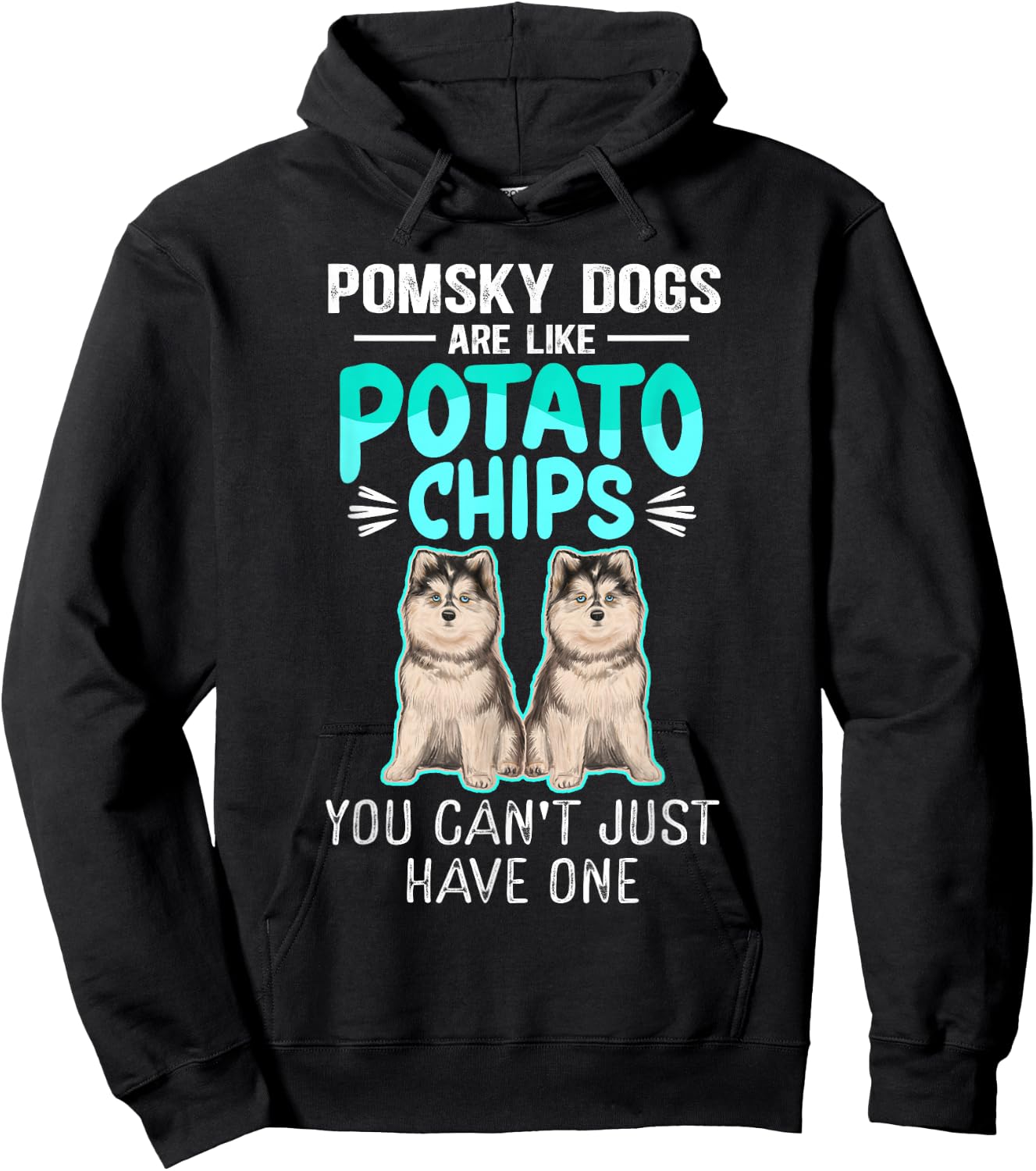 Pomsky Dogs Are Like Pomskies Dog Owner Pomsky Hoodie - Hoodie | Black
