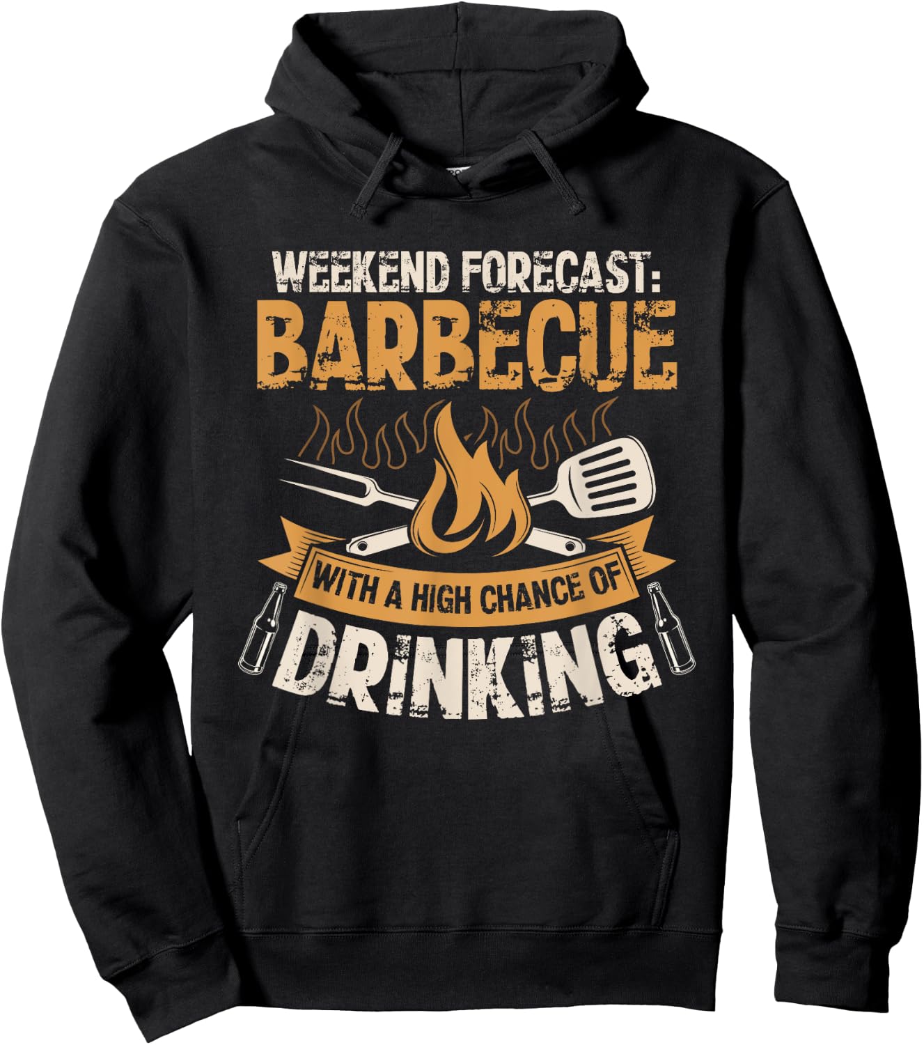 Funny BBQ Grill Chef Grilling Master Barbecue Lover BBQ Hoodie - Hoodie | Black
