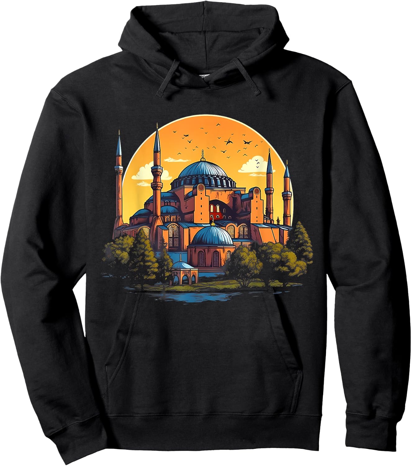 Retro Style Hagia Sophia Hoodie - Hoodie | Black
