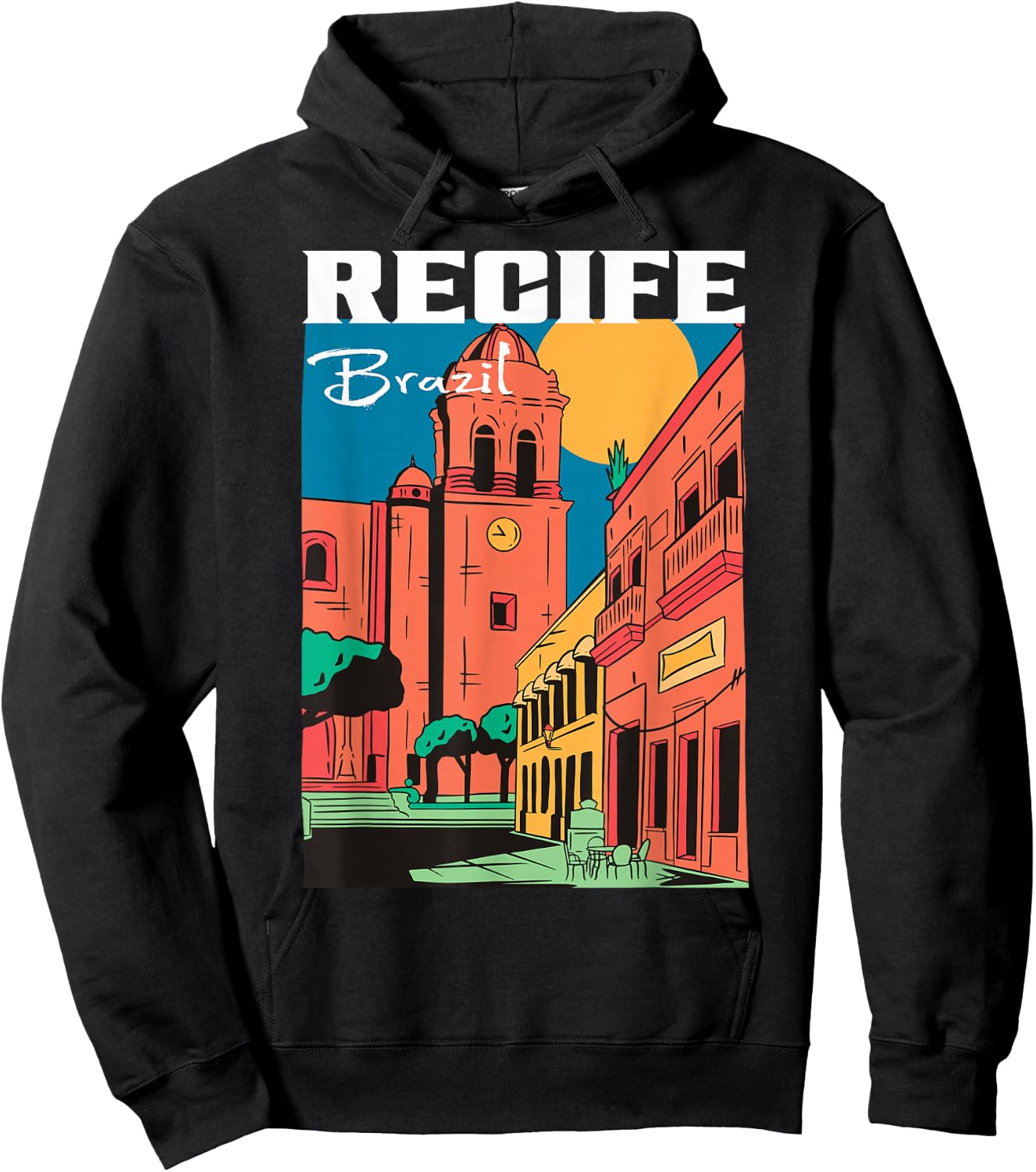Recife Pernambuco Brazil Vintage Hoodie - Hoodie | Black