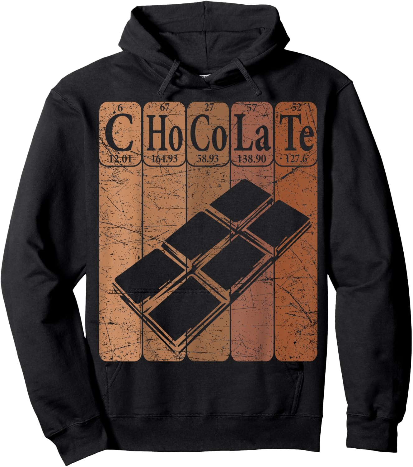 Chocolate Periodic Table Elements Chocoholic Chocolate Lover Hoodie - Hoodie | Black