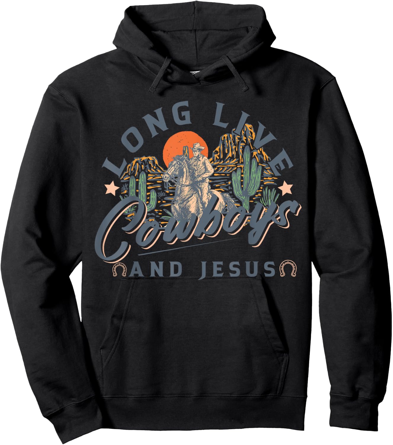 Cowboys And Jesus, Western Christian, Religious Hoodie - Hoodie | Black