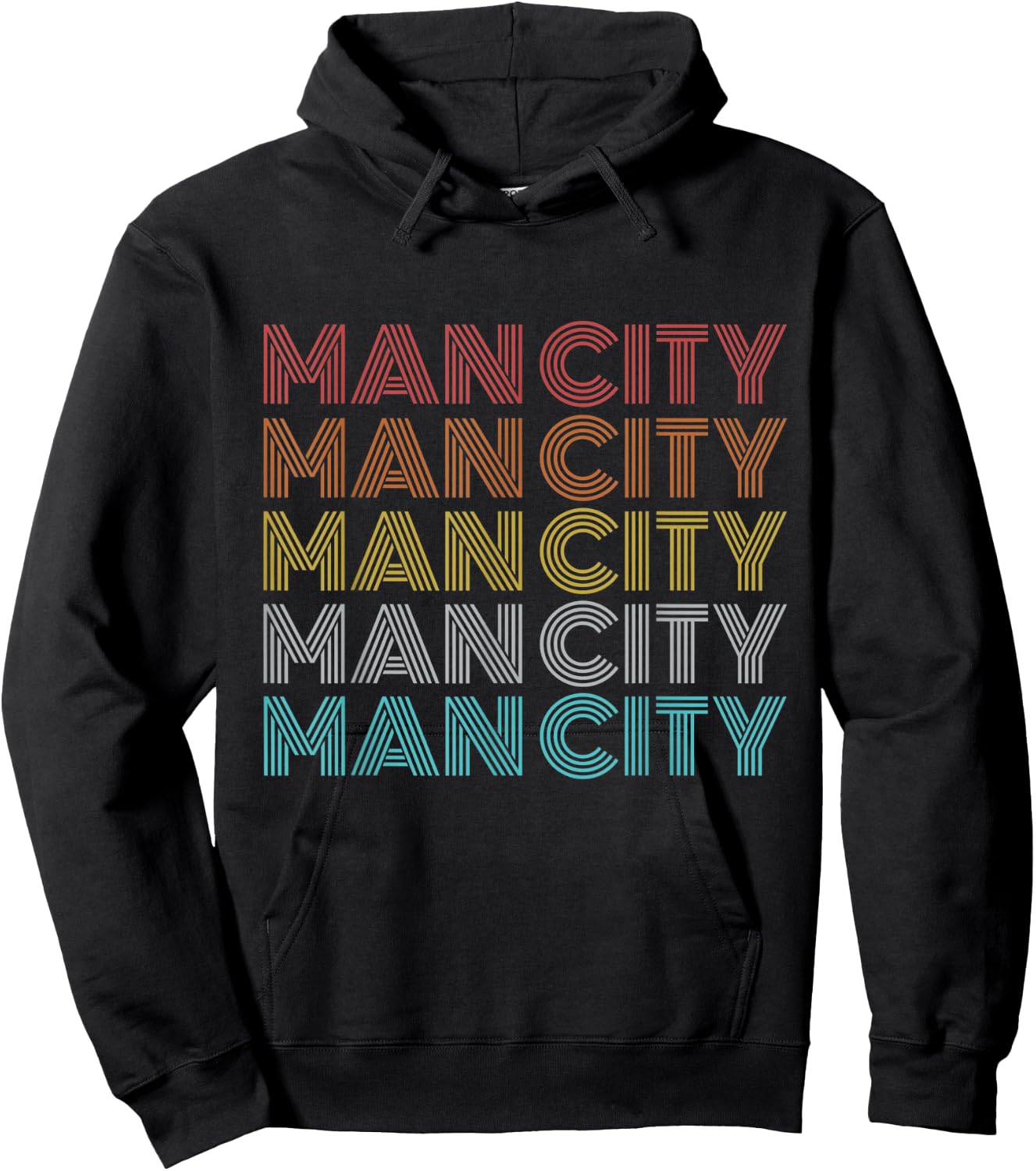 Retro Vintage Man City Hoodie - Hoodie | Black