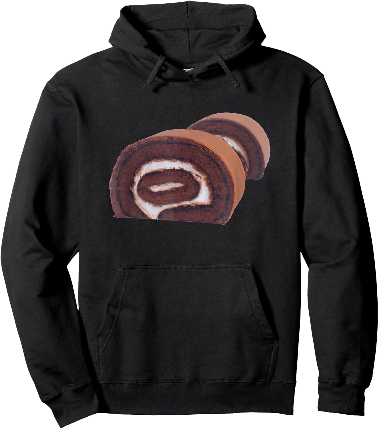 Chocolate Swiss Roll Cake Hoodie - Hoodie | Black