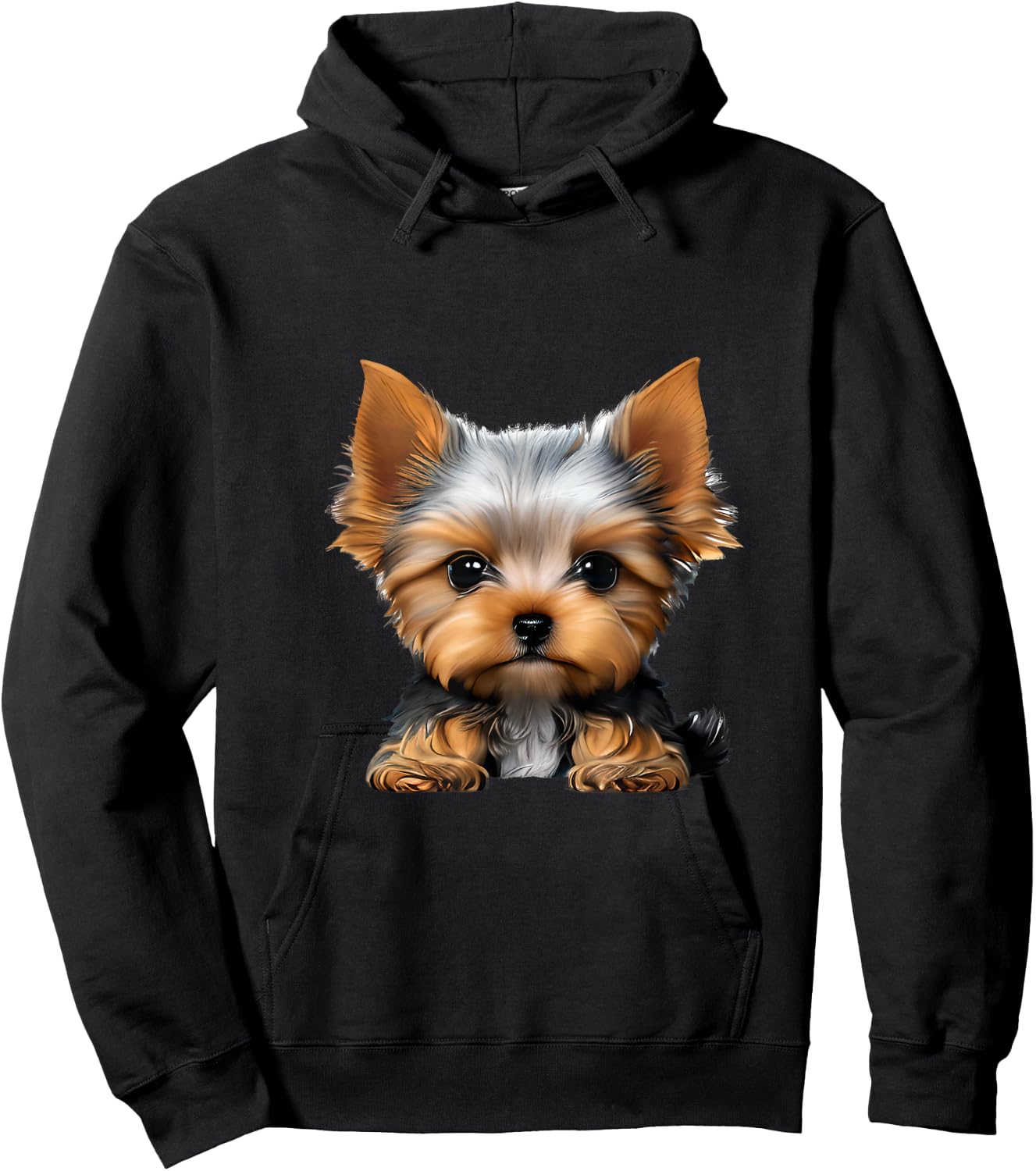 Colorful Splash Art Yorkshire Terrier Puppy Dog Owner Hoodie - Hoodie | Black