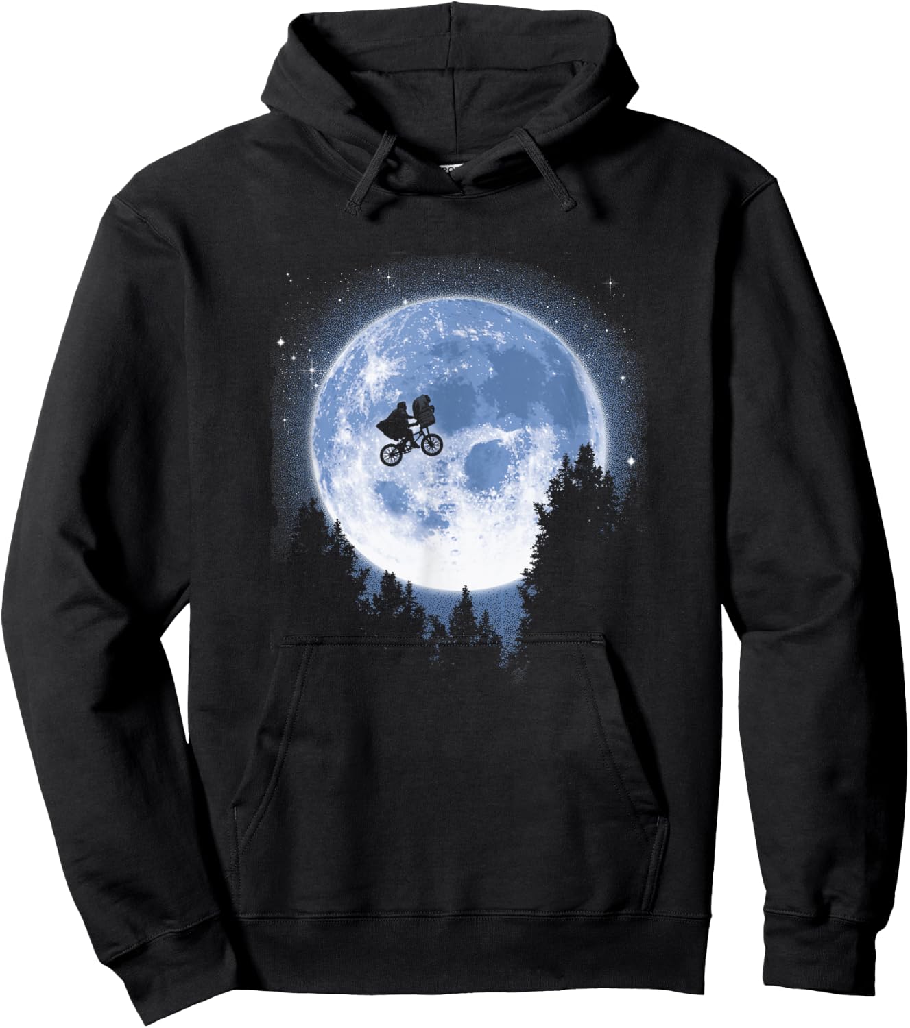 E.T. and Elliot Classic Bicycle Moon Jump Hoodie - Hoodie | Black