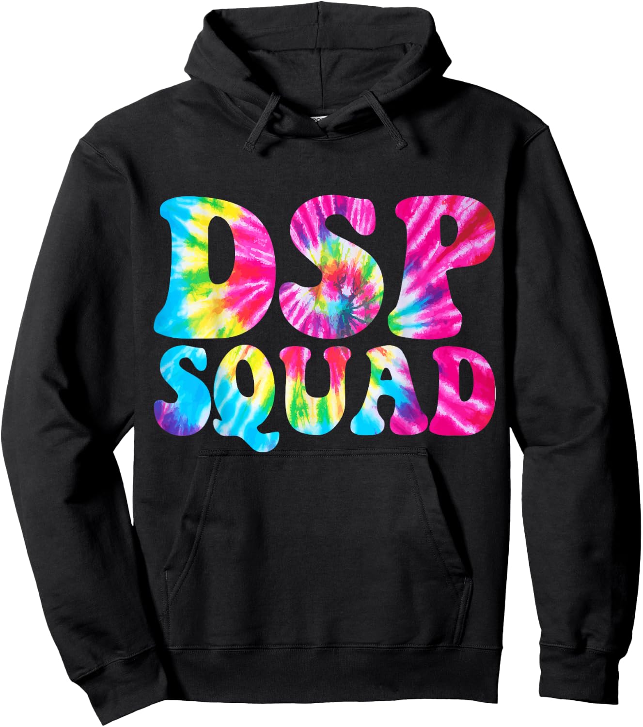 DSP Squad Appreciation Day Tie Dye Direct Support Staff Hoodie - Hoodie | Black