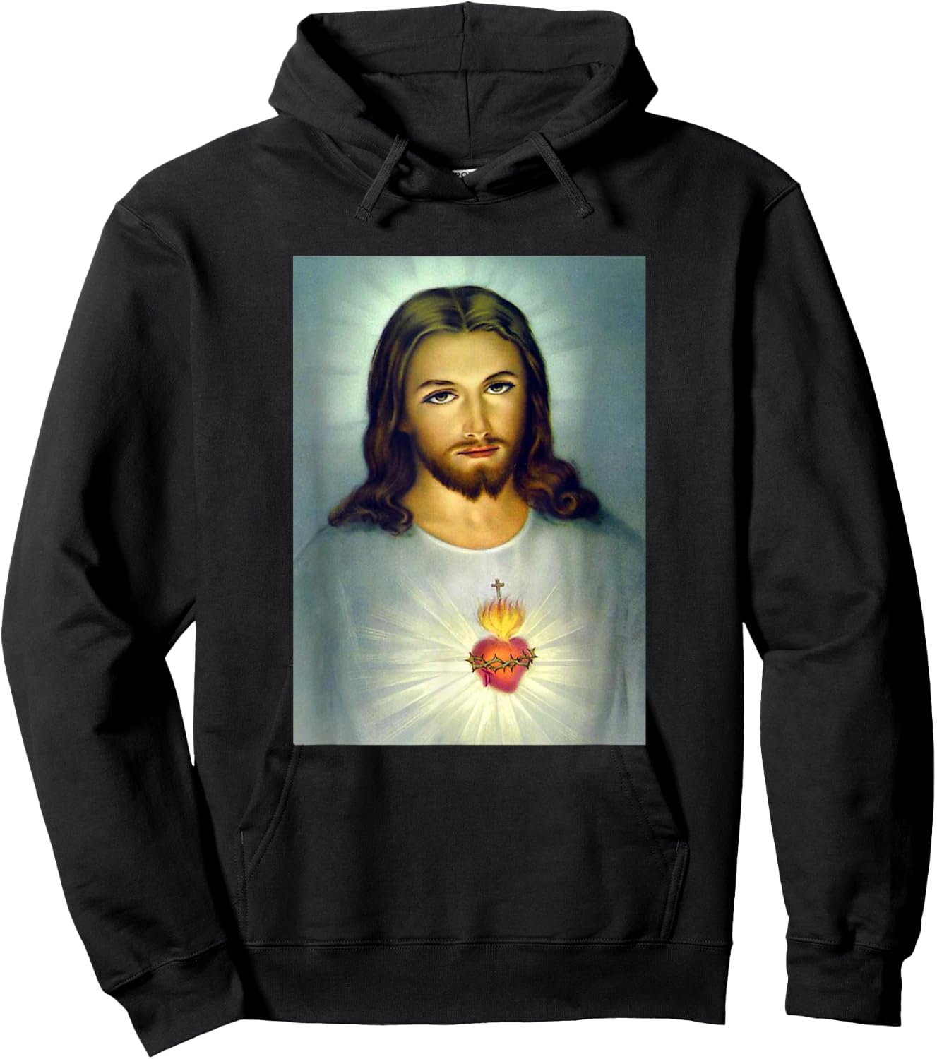 Jesus Sacred Heart Divine Mercy Christian Roman Catholic Hoodie - Hoodie | Black