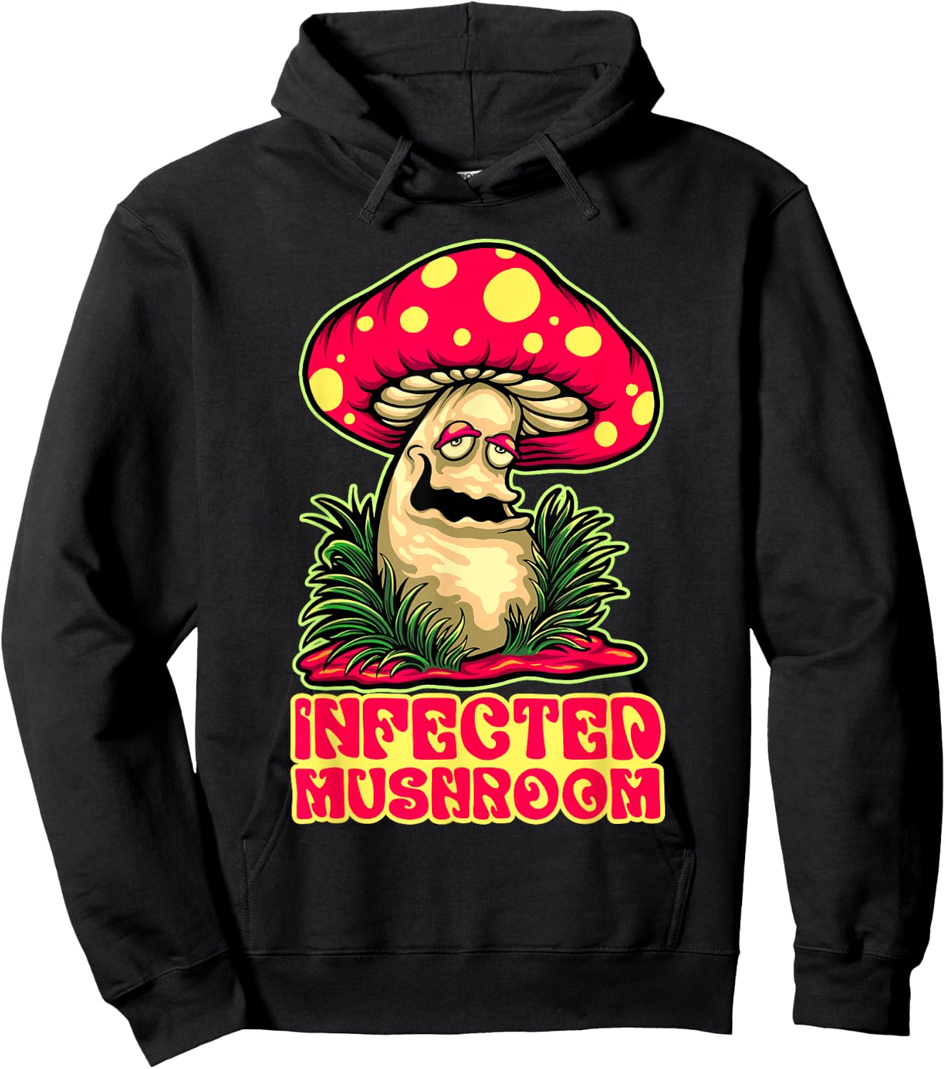 Infected Mushroom Nature Plant Mushroom Hoodie - Hoodie | Black