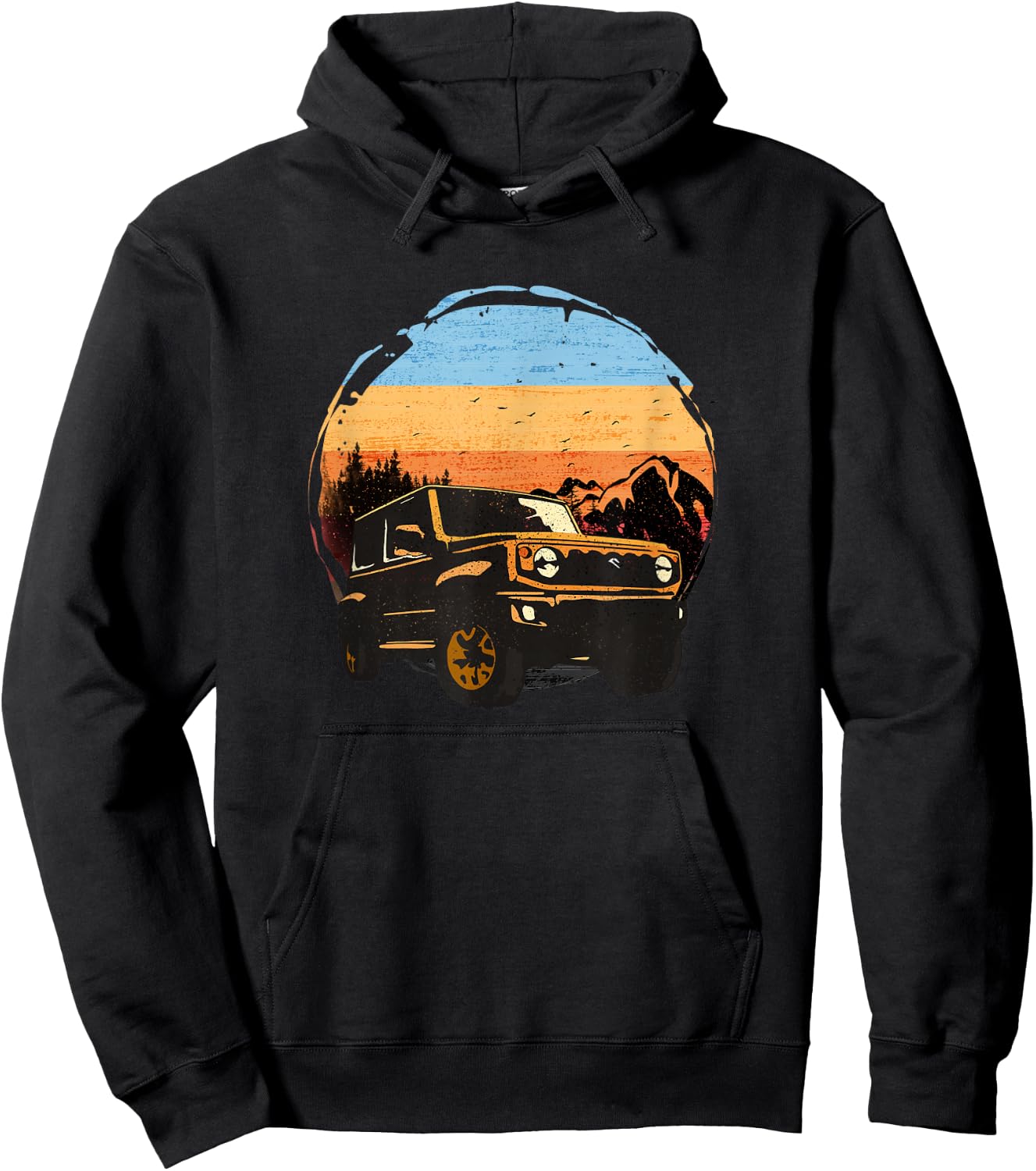 Retro Vintage Style Fits Jimny GJ JB74 Fans Offroad Hoodie - Hoodie | Black