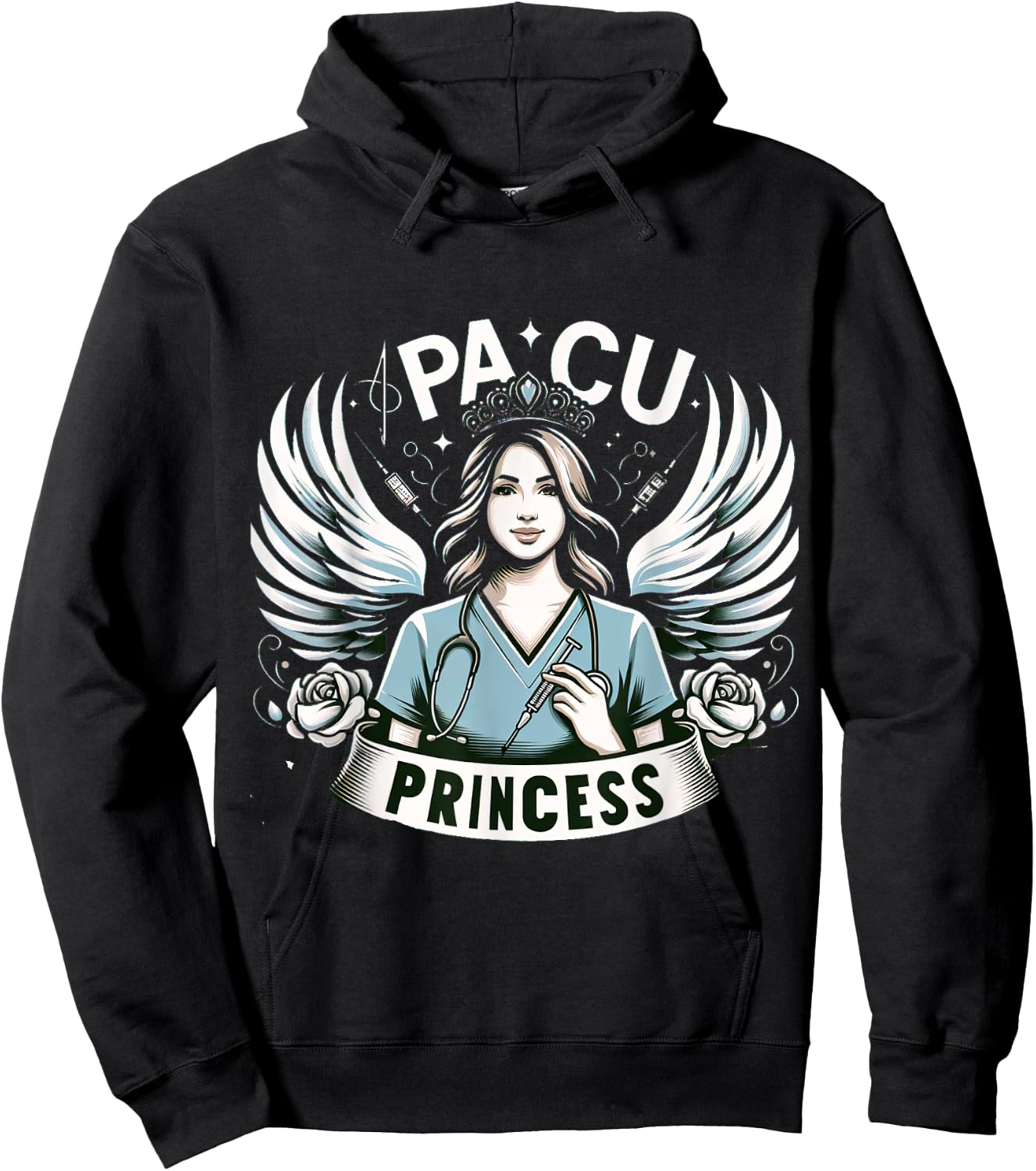 PACU Princess Post Anesthesia Nurse Nursing Hoodie - Hoodie | Black