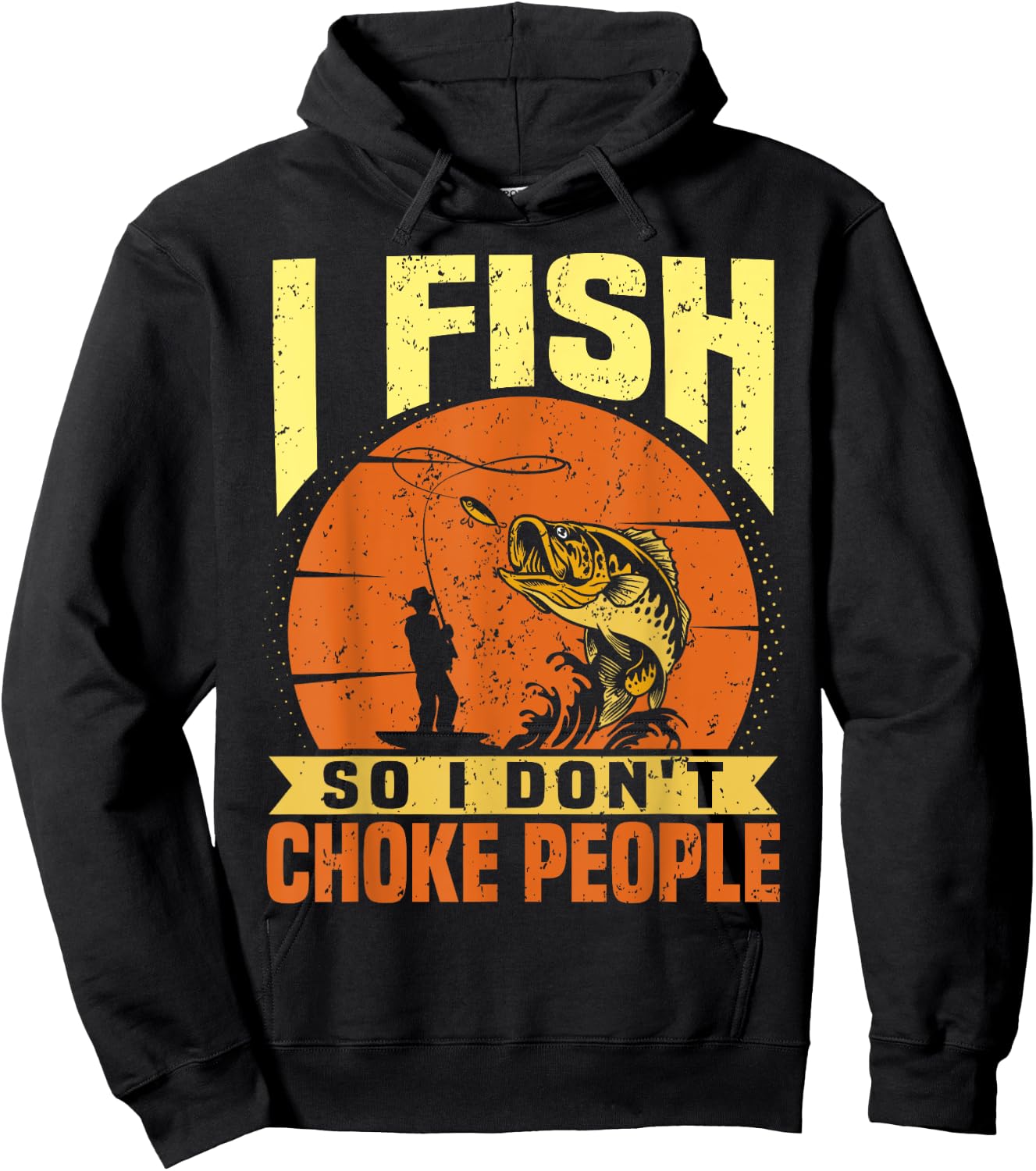 Funny Fishing Quotes Joke Sarcasm Hoodie - Hoodie | Black