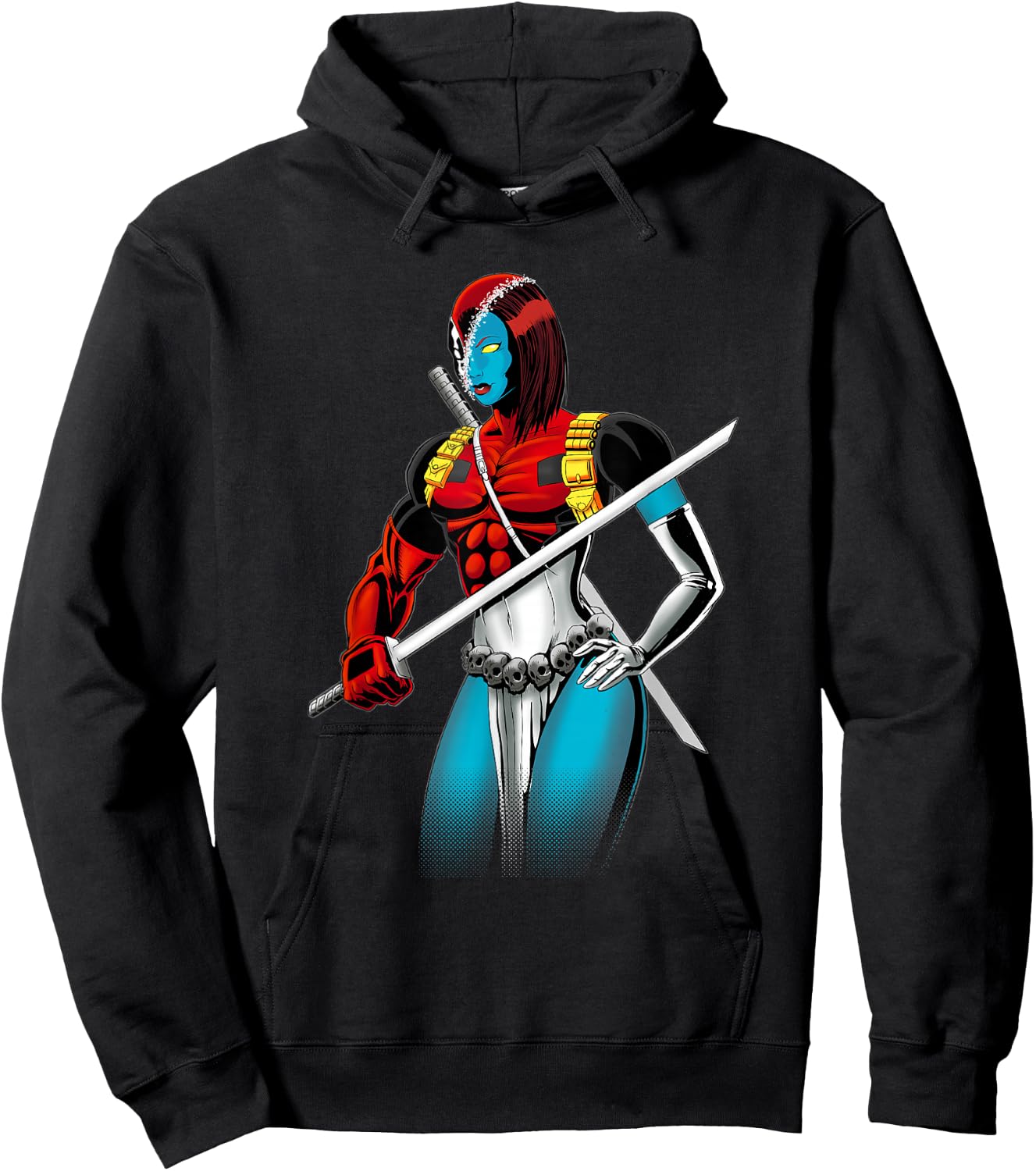 Marvel X-Men Deadpool Mystique Amalgam Portrait Hoodie - Hoodie | Black