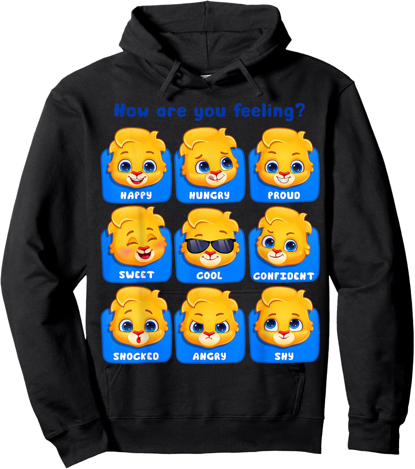 How are You Feeling | Lucas The Lion Official Hoodie - Hoodie | Black
