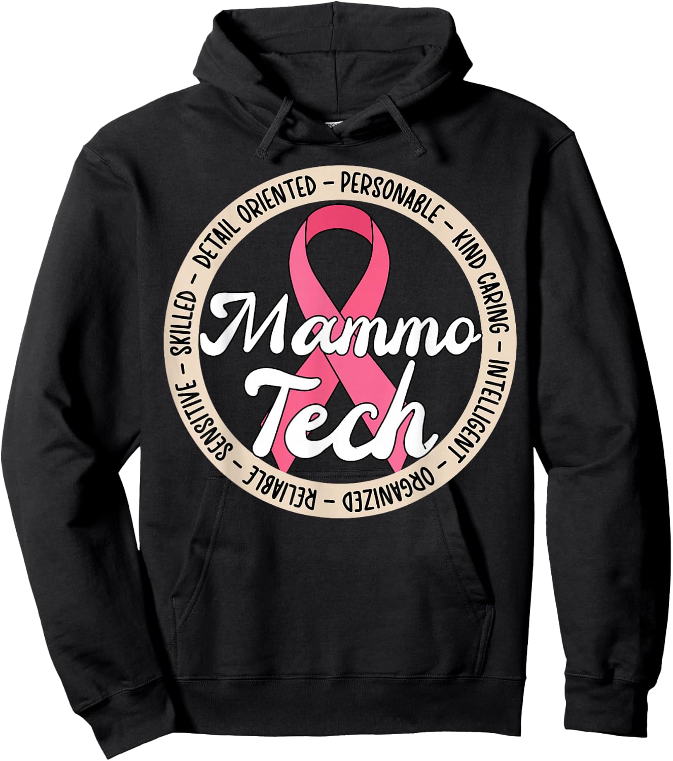 Mammo Tech Appreciation Mammo Technologist Mammography Tech Hoodie - Hoodie | Black