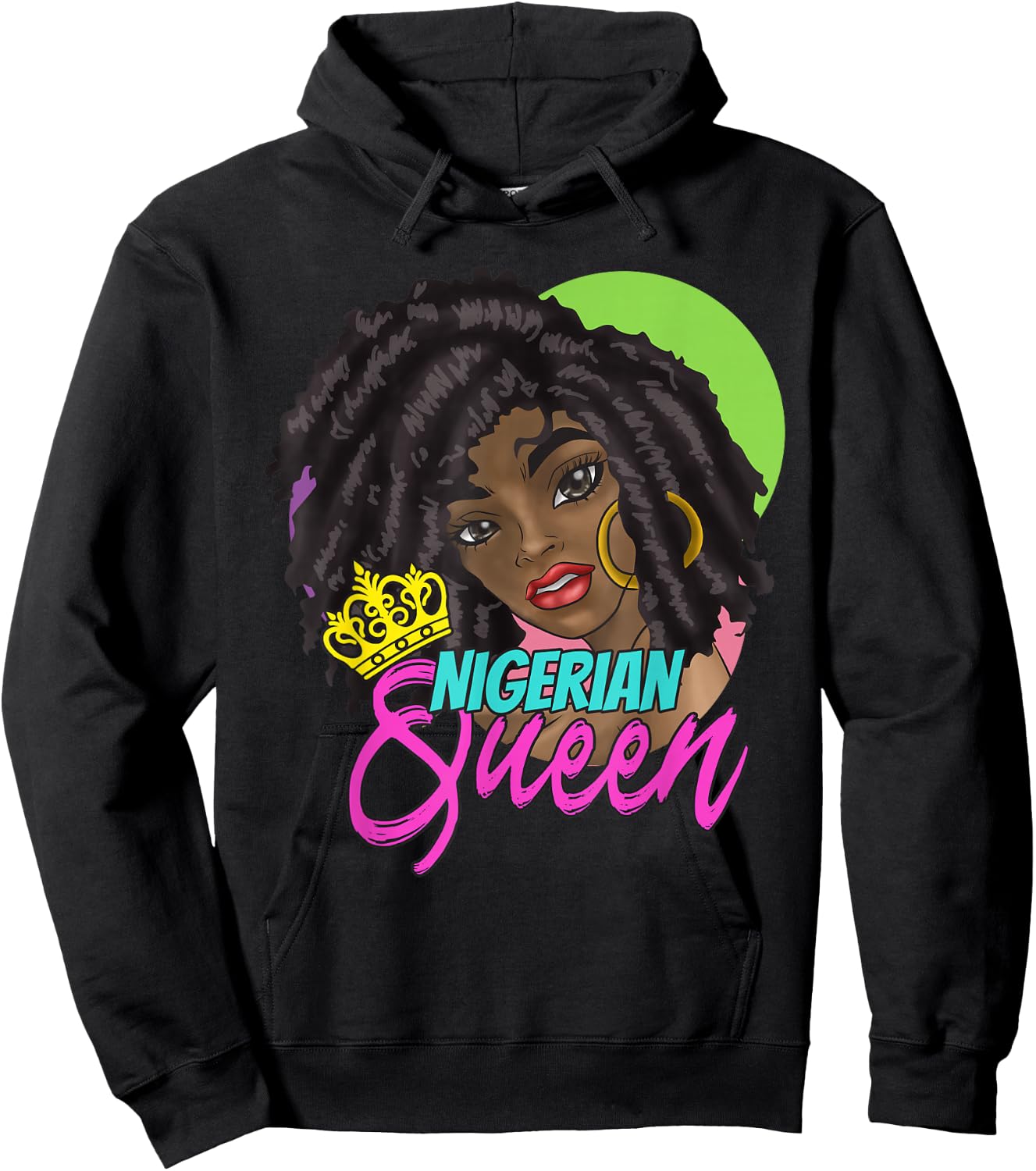 Nigeria Nigerian West Africa Proud Princess Queen Girl Woman Hoodie - Hoodie | Black