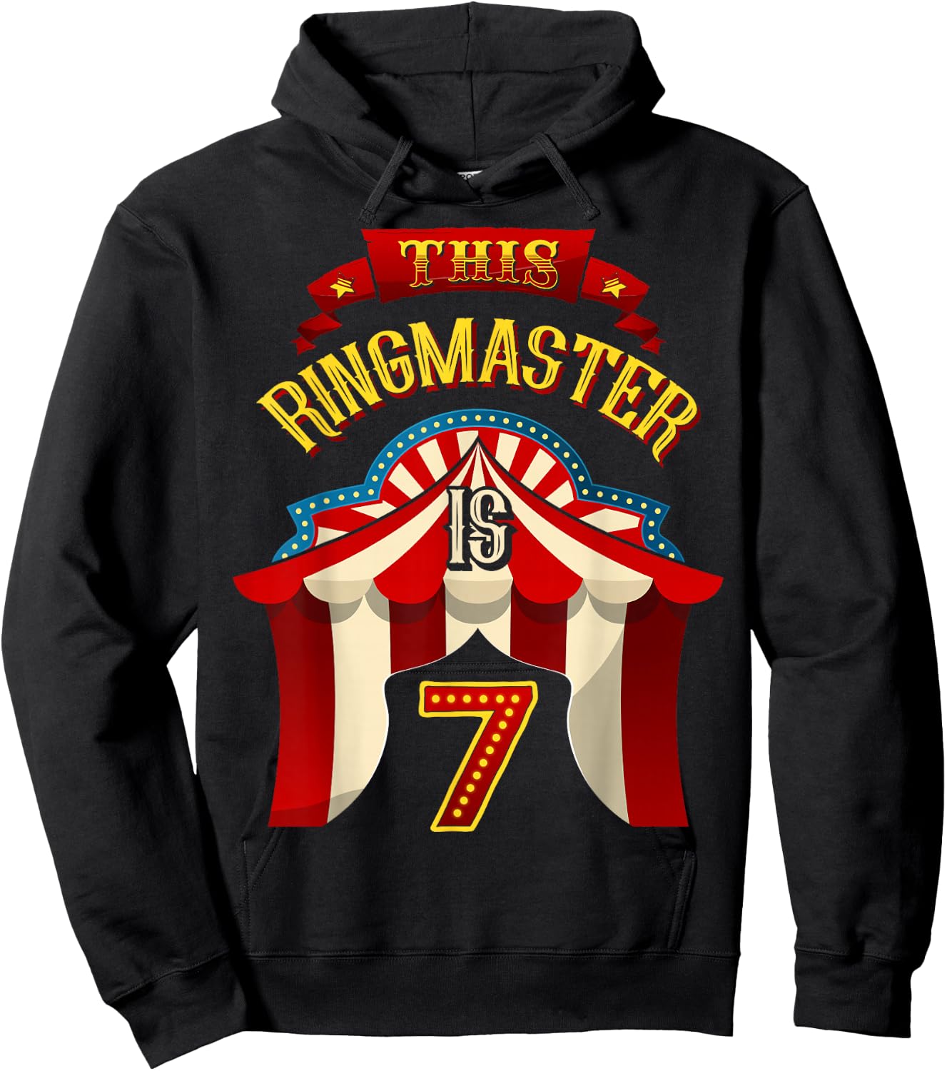 This Ringmaster is 7 Years Old Kid 7th Birthday Boy Carnival Hoodie - Hoodie | Black