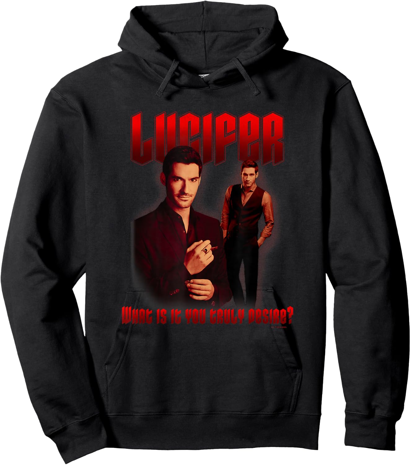 Lucifer What Is It That You Truly Desire Devilish Poster Hoodie - Hoodie | Black
