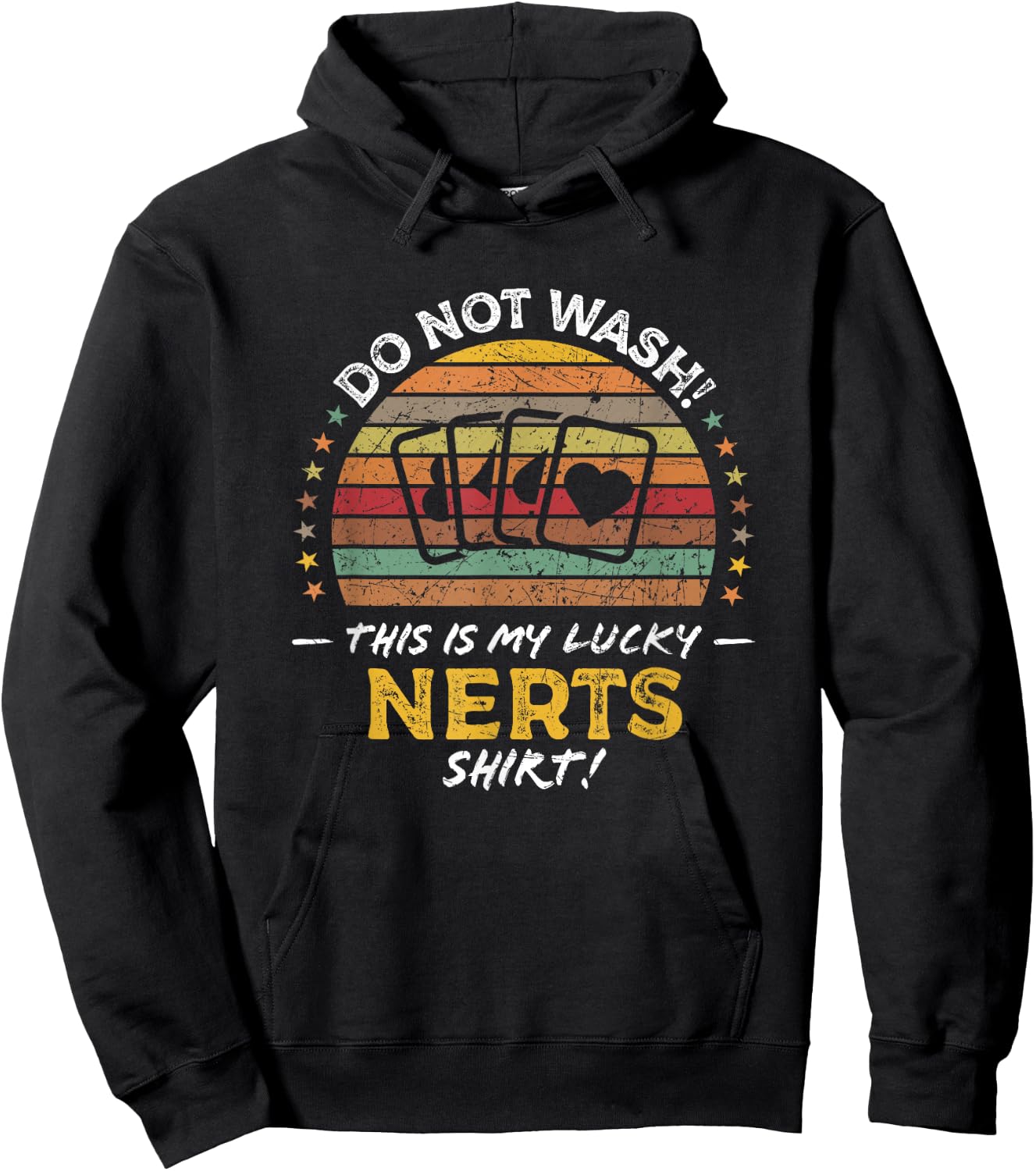 Nerts Funny Playing Cards Game Quote Graphic Hoodie - Hoodie | Black