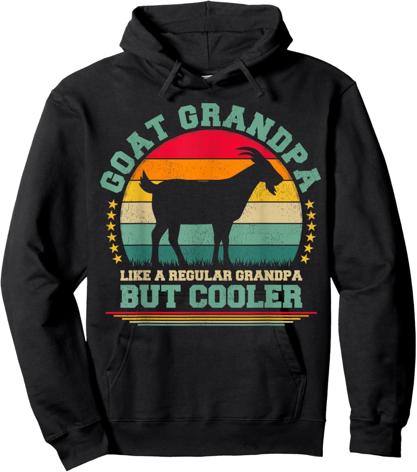 Goat Grandpa Like A Regular Grandpa Father's Day Hoodie - Hoodie | Black
