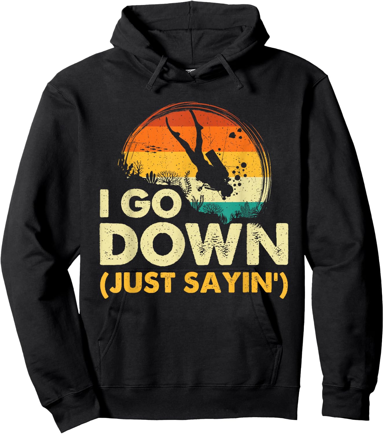 I Go Down - Scuba Diver Diving Instructor Underwater Hoodie - Hoodie | Black