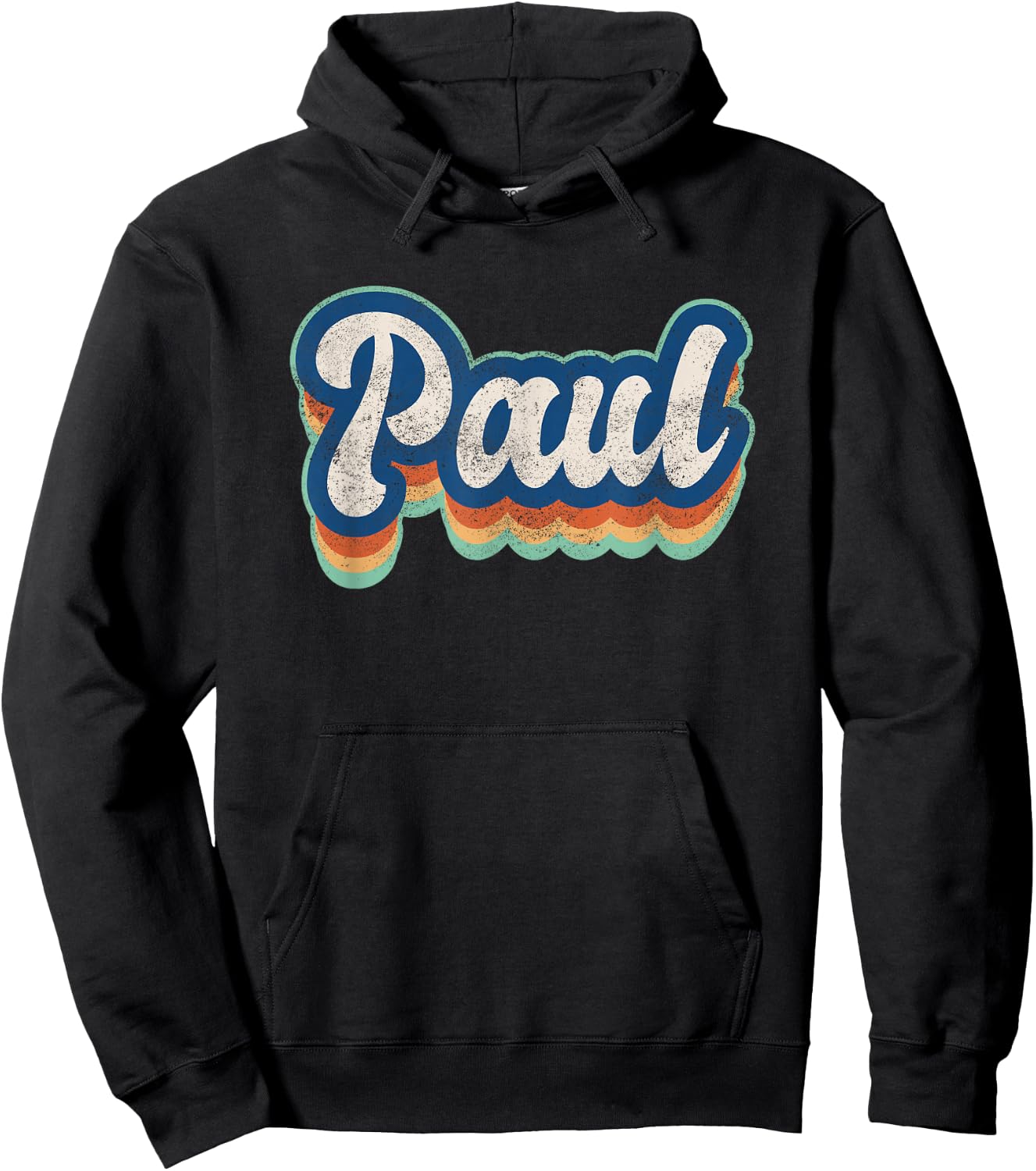 Paul First Name Boy Vintage Style 70s 80s Personalized Hoodie - Hoodie | Black