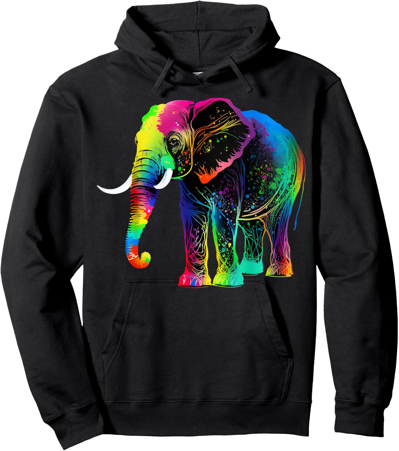 Cute Elephant Lover Animal on Elephant Hoodie - Hoodie | Black
