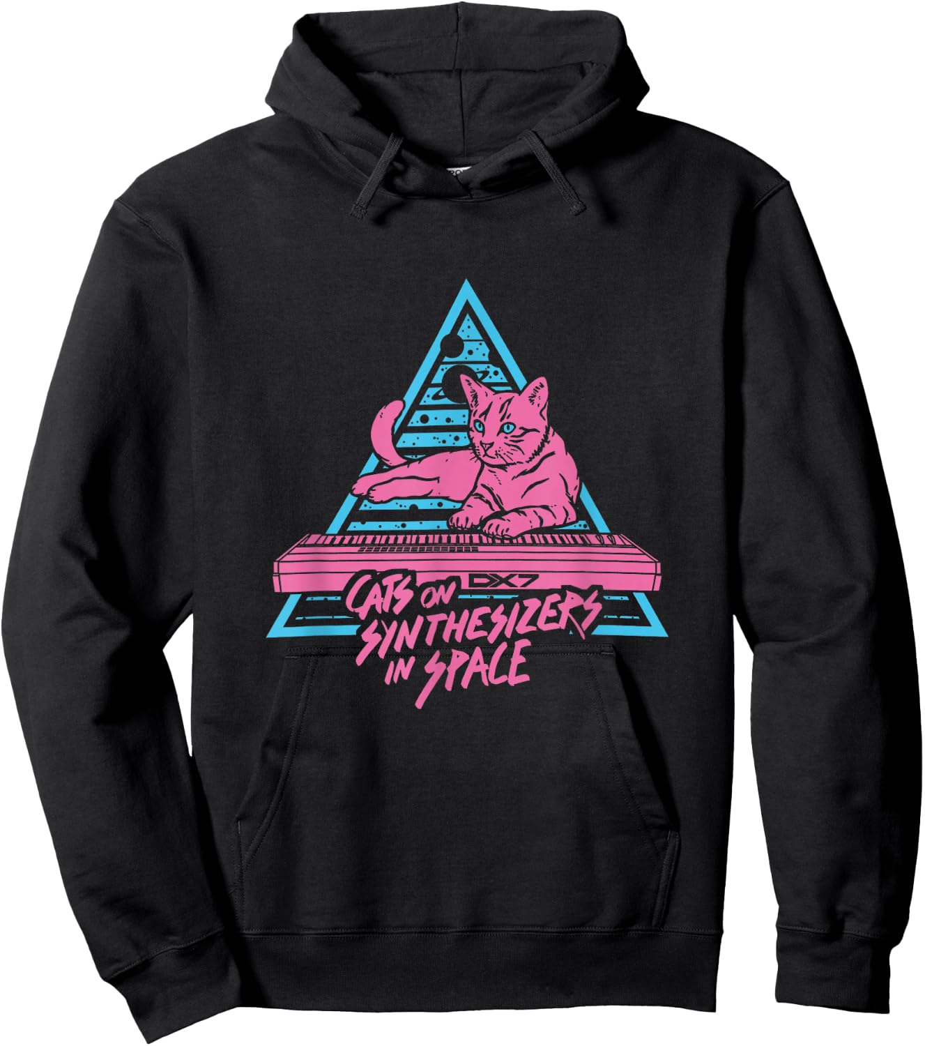 Cats On Synthesizers In Space Cat Owner Hoodie - Hoodie | Black