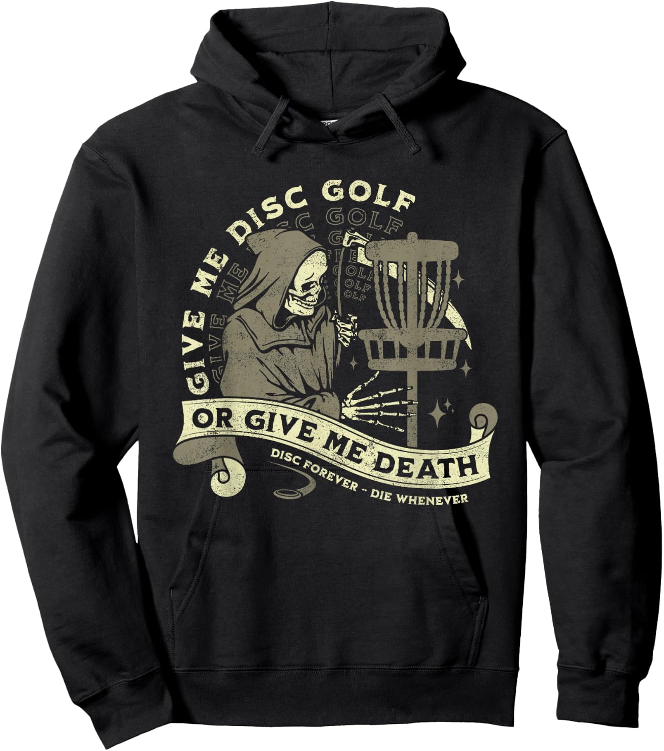 Disc Golf - Give Me Disc Golf Funny Sarcastic Halloween Hoodie - Hoodie | Black