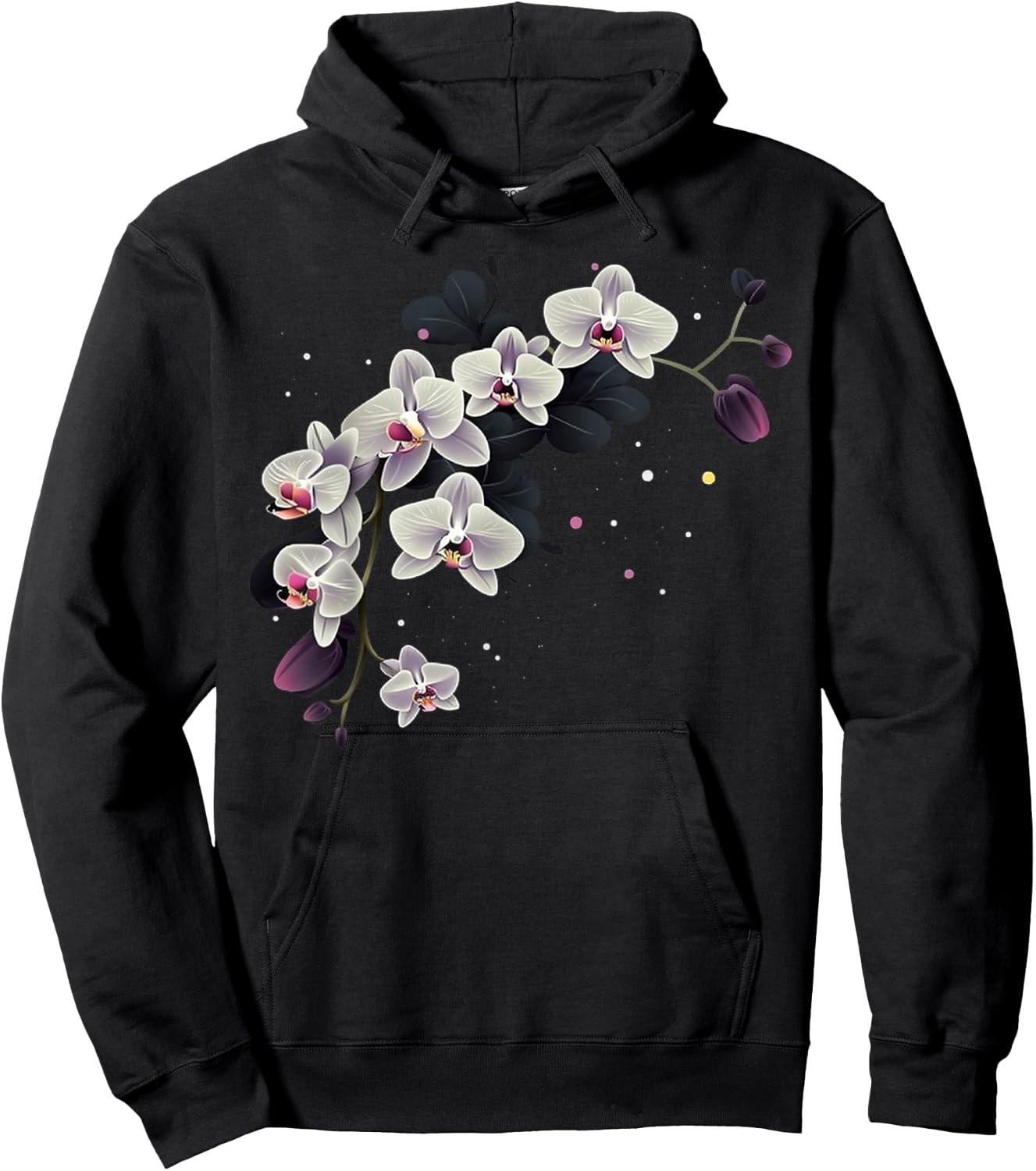 Orchid bouquet on Orchid Hoodie - Hoodie | Black