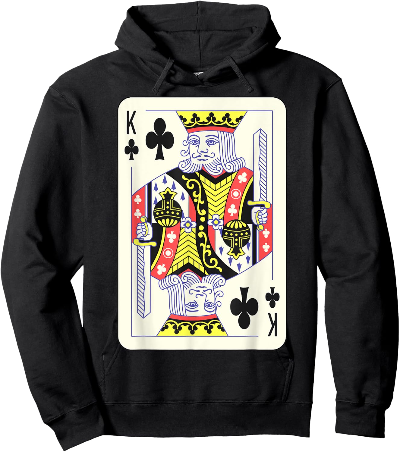 King of Clubs Playing Card | Couples Halloween Costume Hoodie - Hoodie | Black
