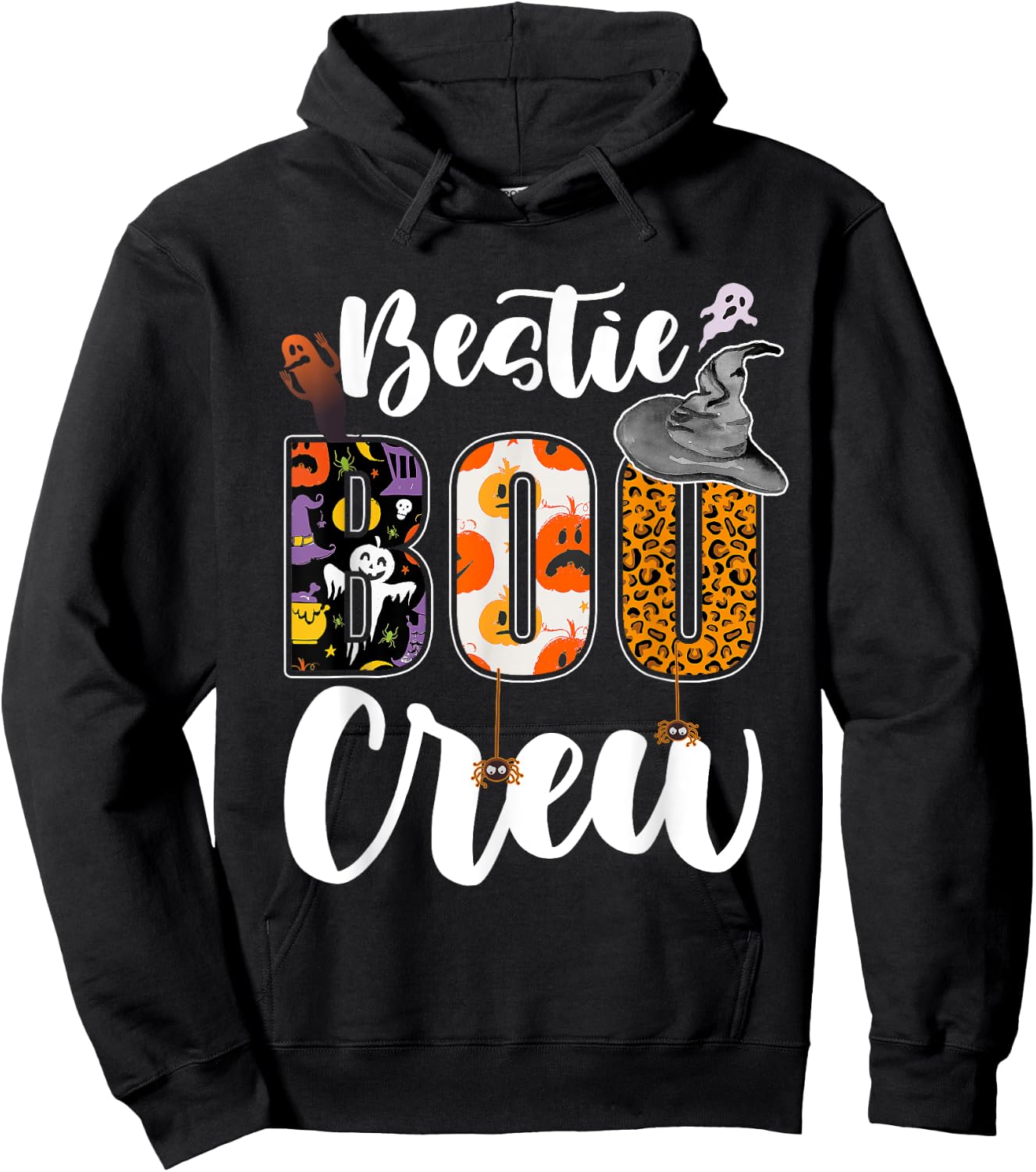 Bestie Boo Crew Halloween Matching BFF Hoodie - Hoodie | Black