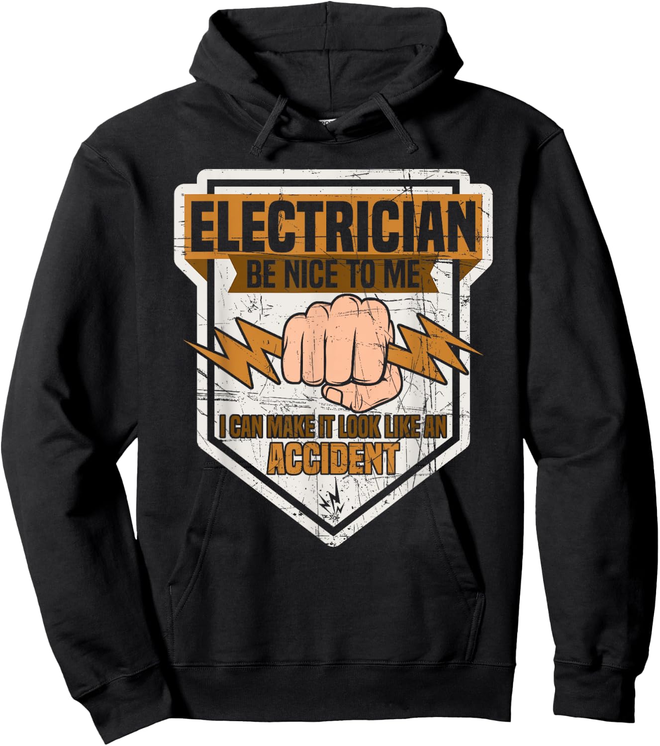 Electrician be nice to me I can make it look like Accident Hoodie - Hoodie | Black