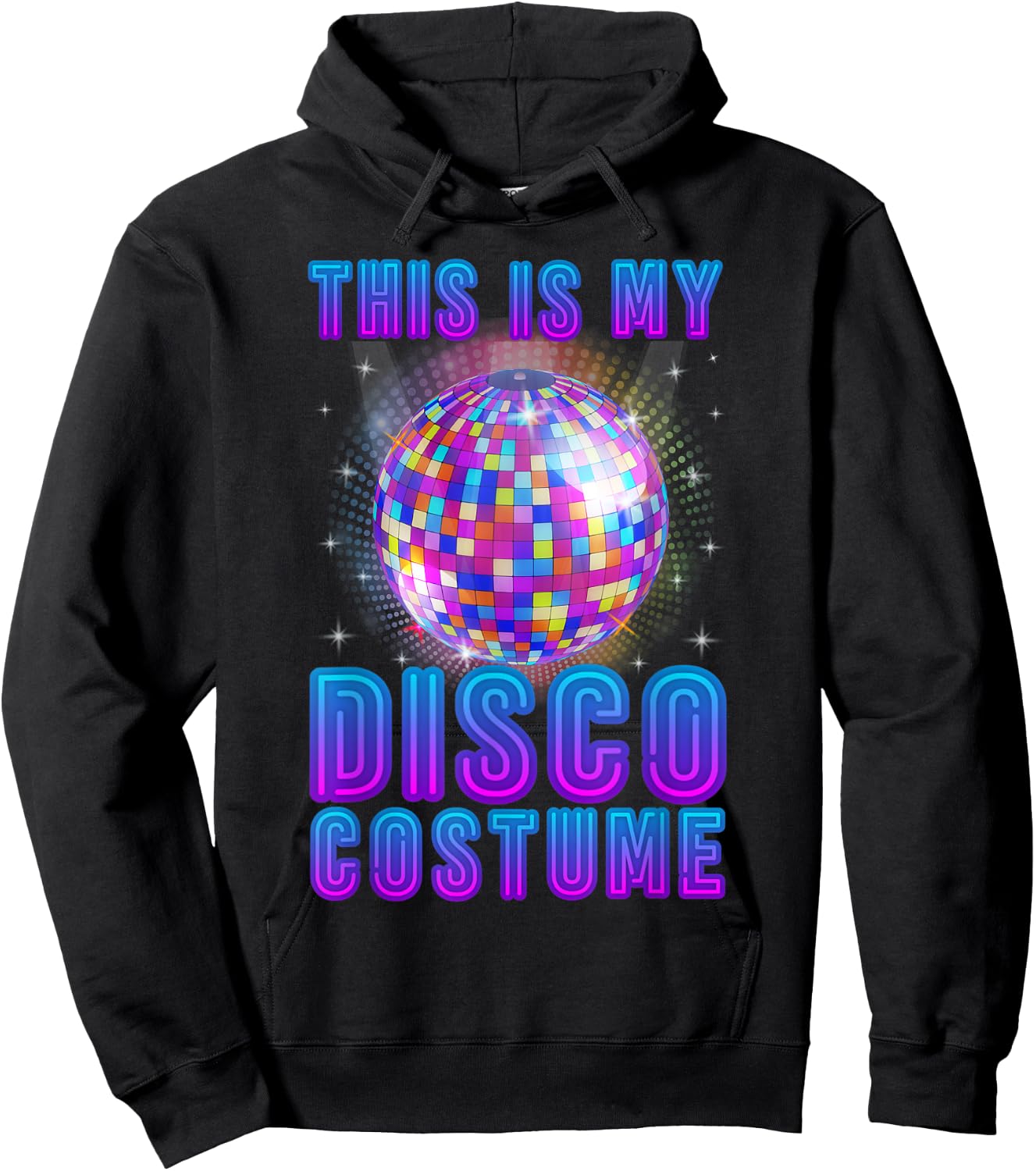 Disco Costume Art Women 70s 80s Party Disco Lover Hoodie - Hoodie | Black