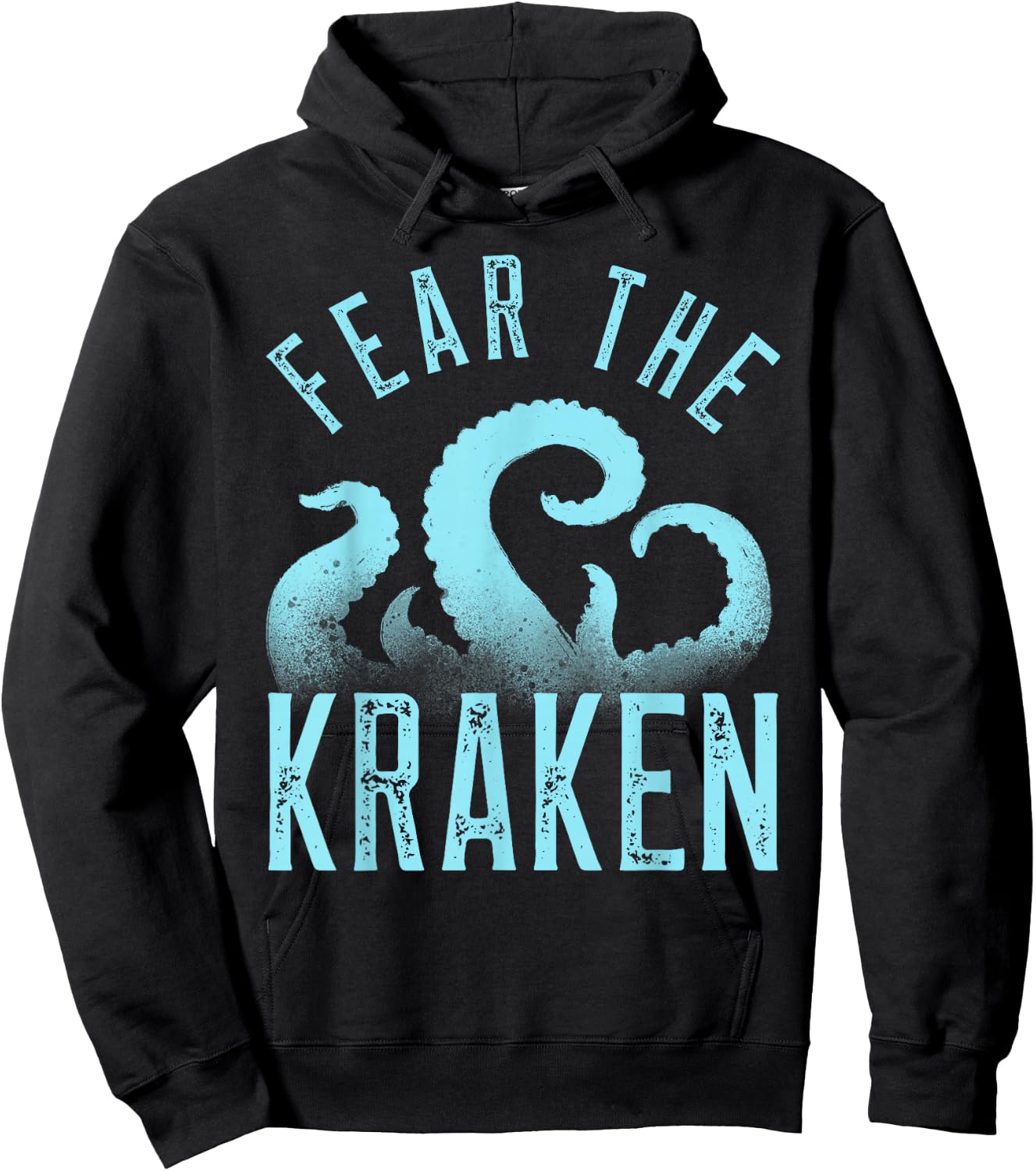 Fear The Kraken. Vintage Kraken Tentacles. Octopus Kraken Hoodie - Hoodie | Black