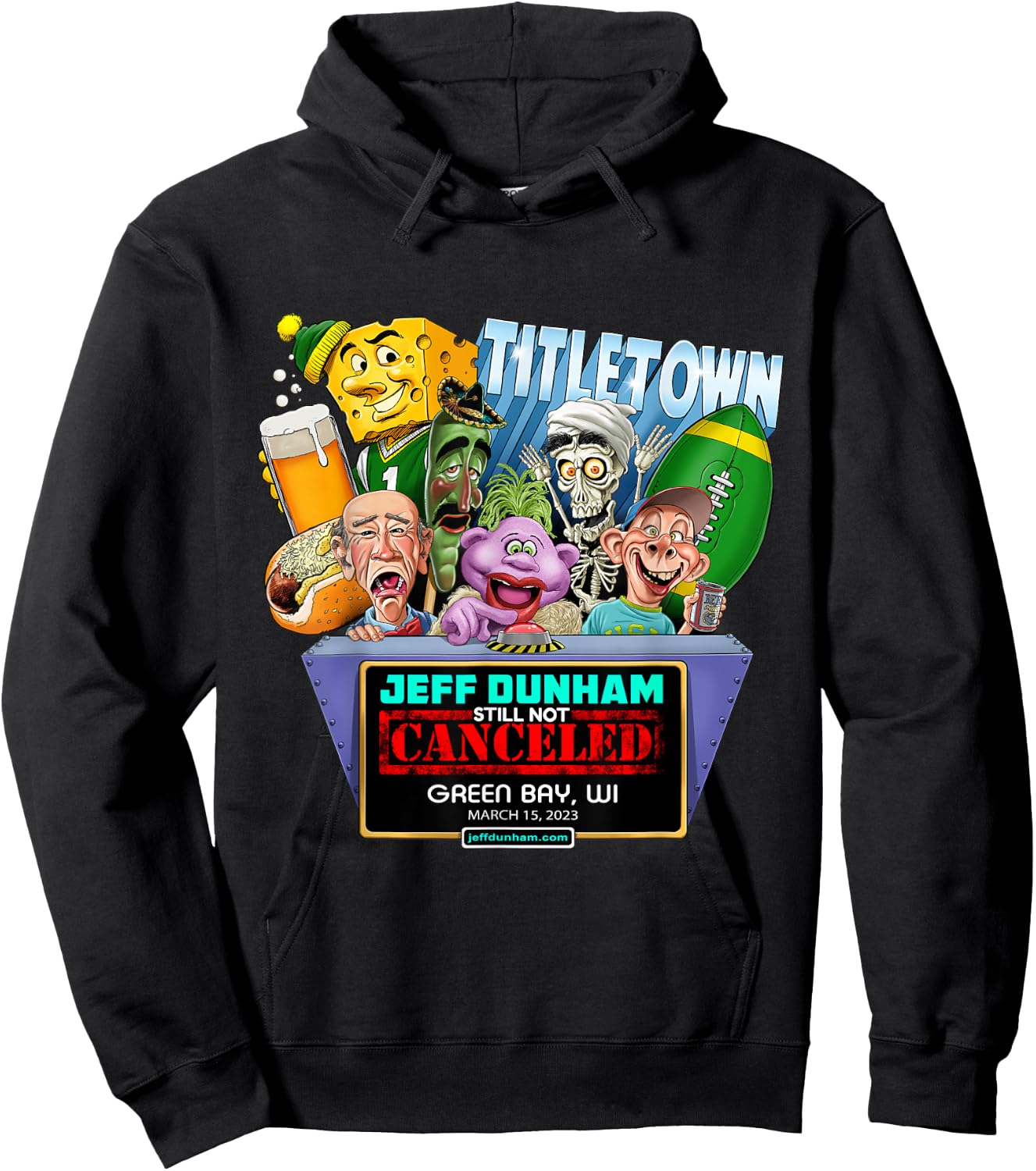 Jeff Dunham Green Bay, WI (2023) Hoodie - Hoodie | Black