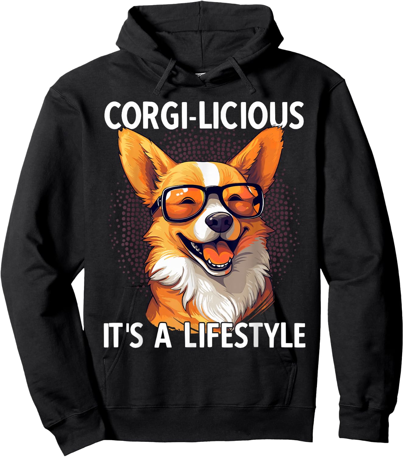 Corgi-licious Corgi Hoodie - Hoodie | Black
