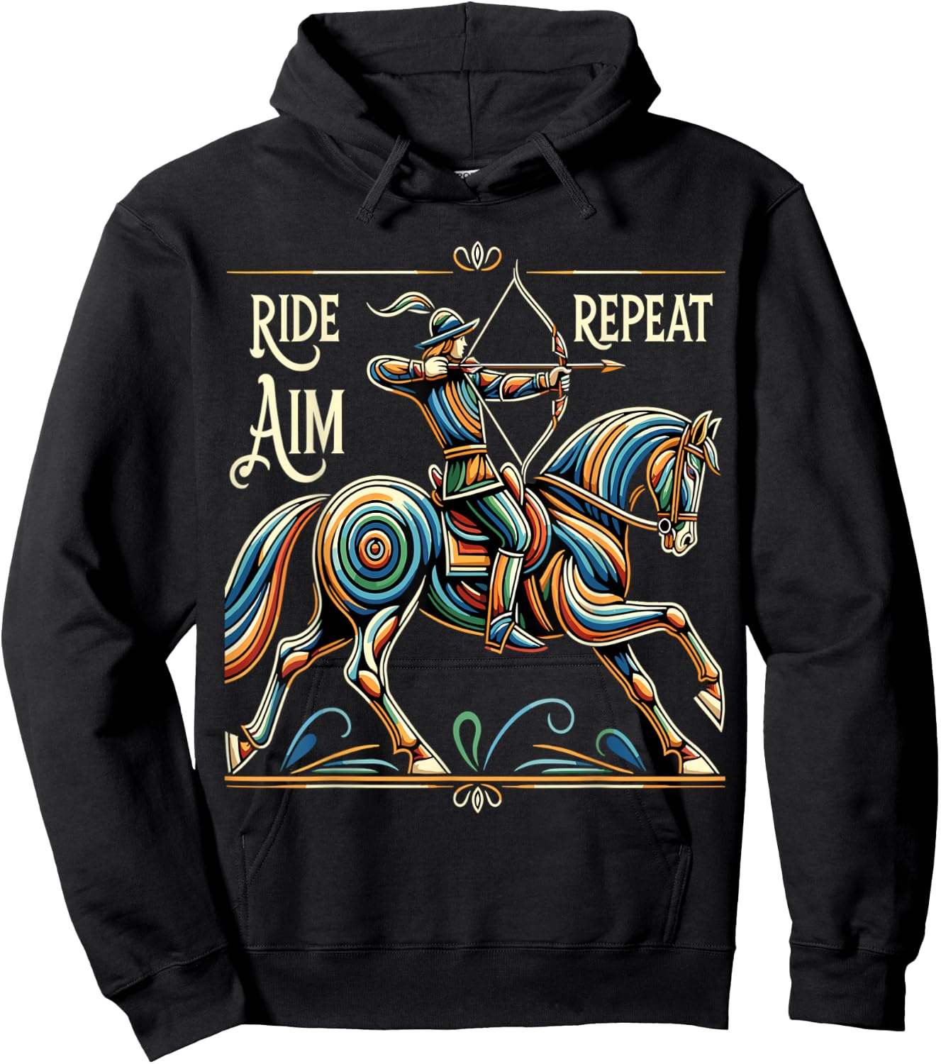Horse Archer Tournament Mounted Archery Hoodie - Hoodie | Black