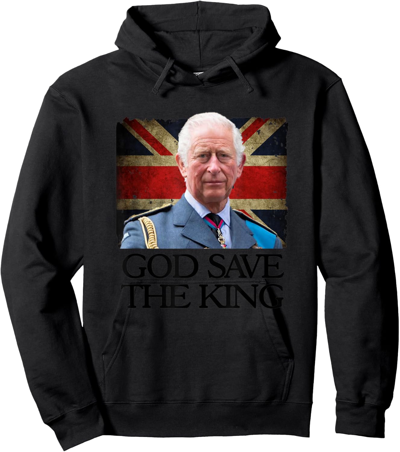 God Save The King of England Monarch 2022 Prince Charles Hoodie - Hoodie | Black