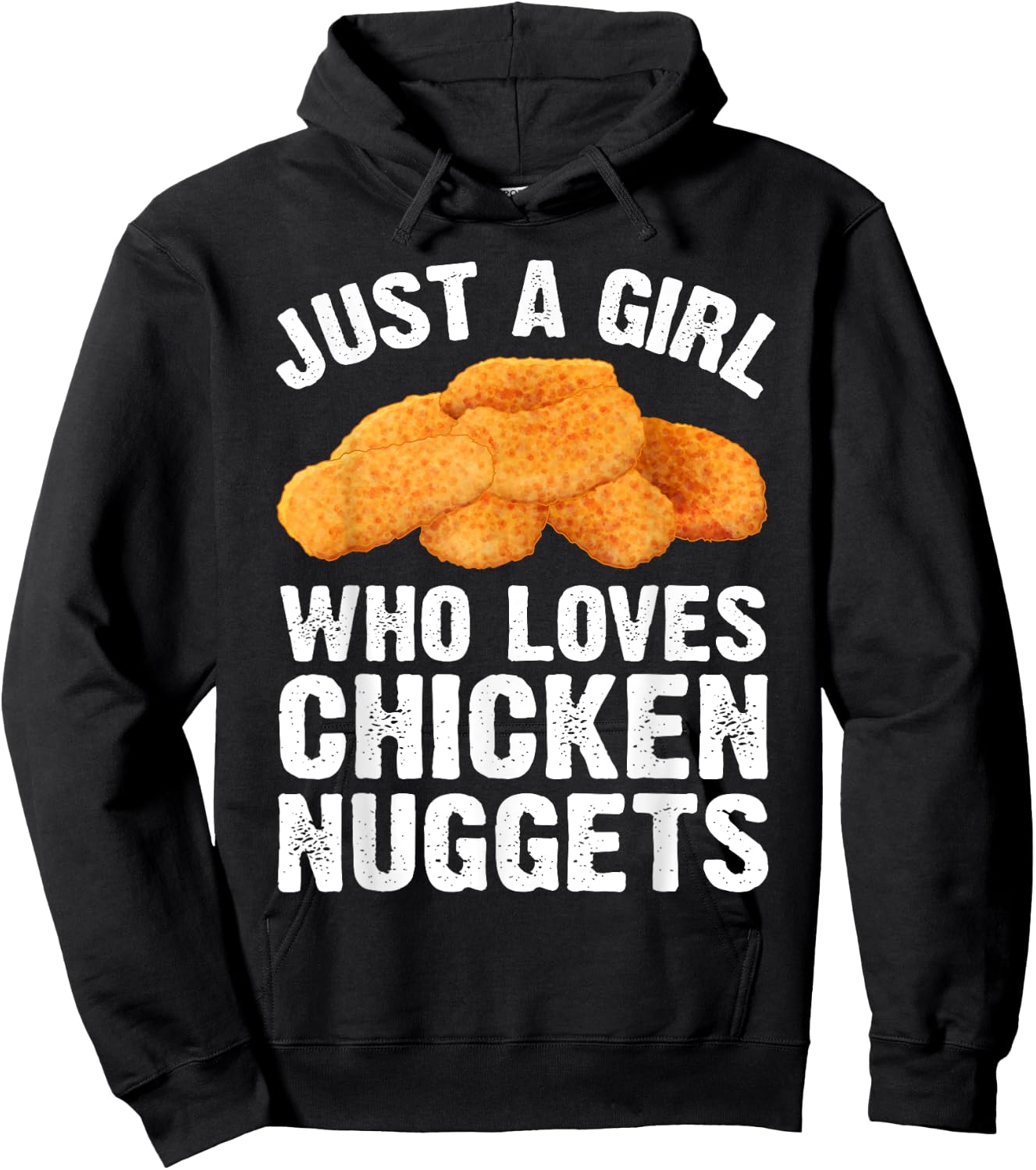 Funny Chicken Nugget Design For Girls Women Nuggets Lovers Hoodie - Hoodie | Black