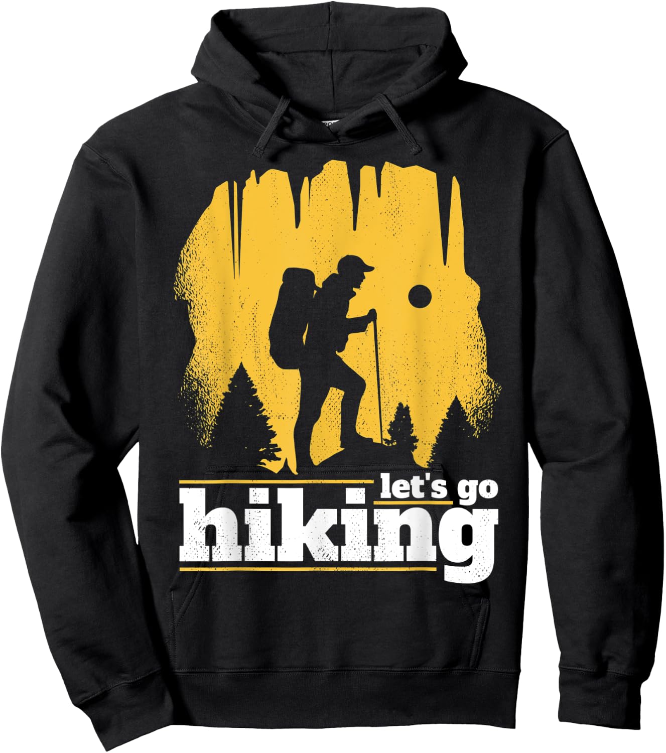 Hiking & Trekking. Let's go hiking. Hoodie - Hoodie | Black
