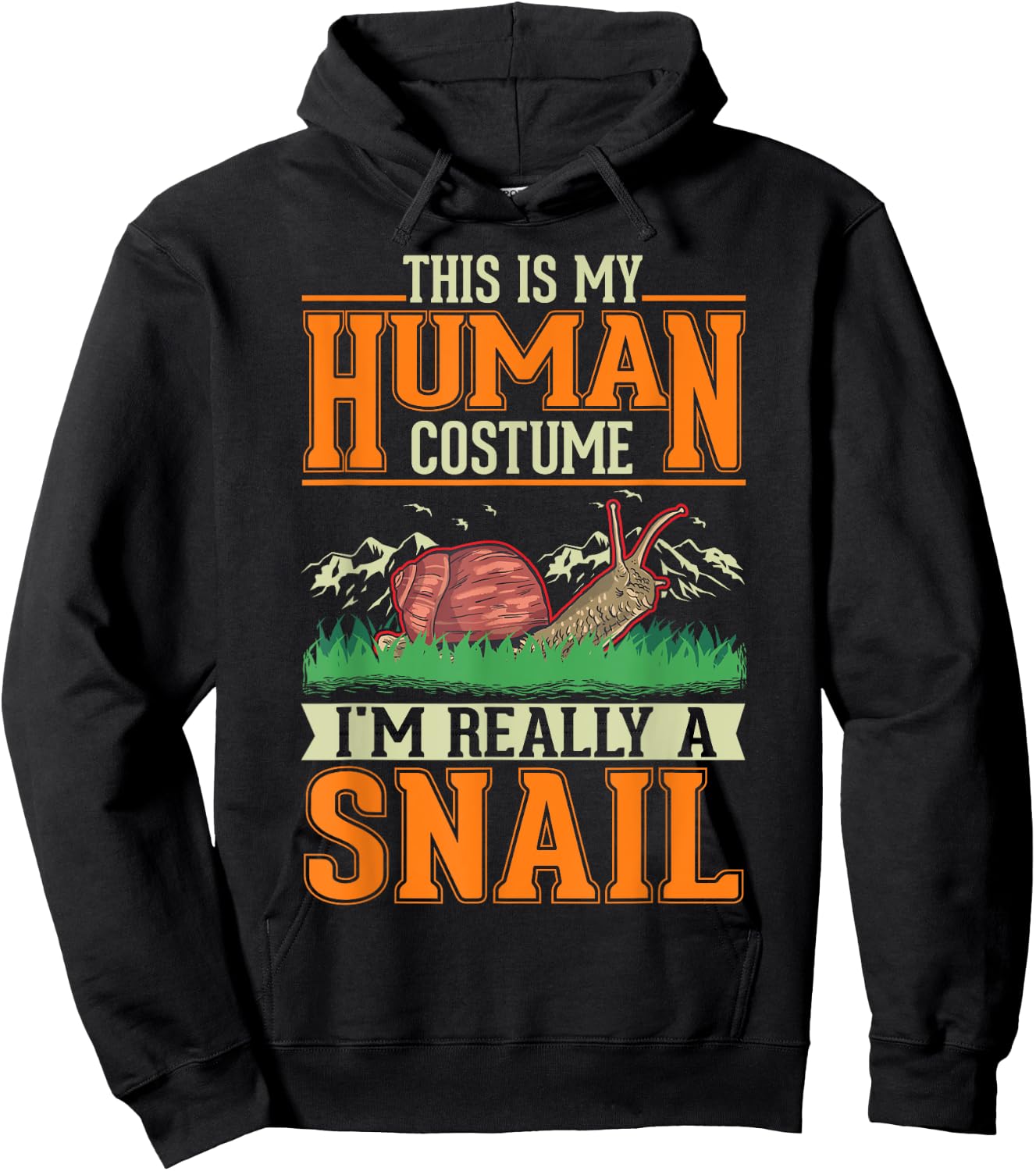 Snail Human Costume Halloween Snail Hoodie - Hoodie | Black