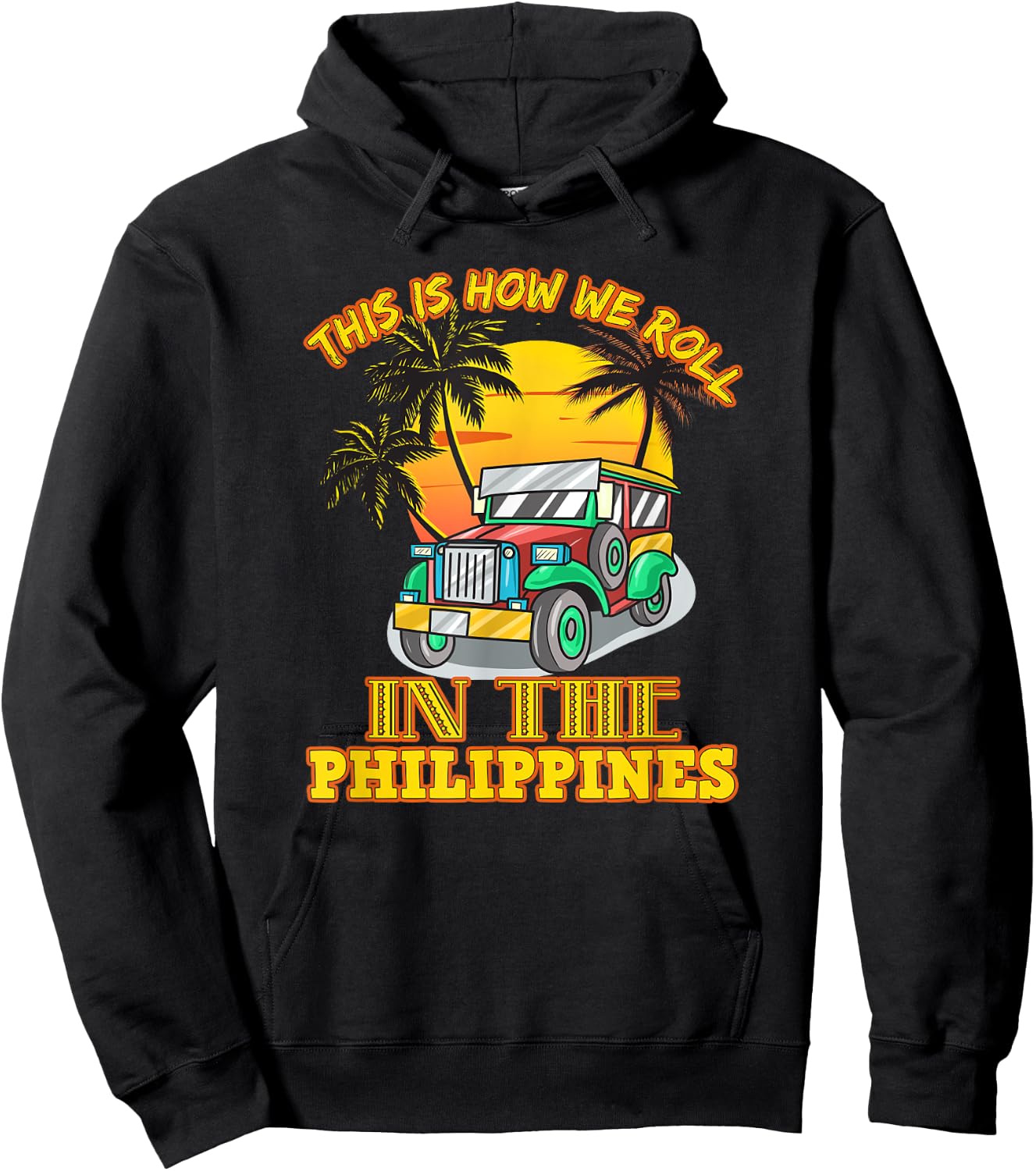 Philippines Filipino Bus Transportation Car Travel Proud Hoodie - Hoodie | Black