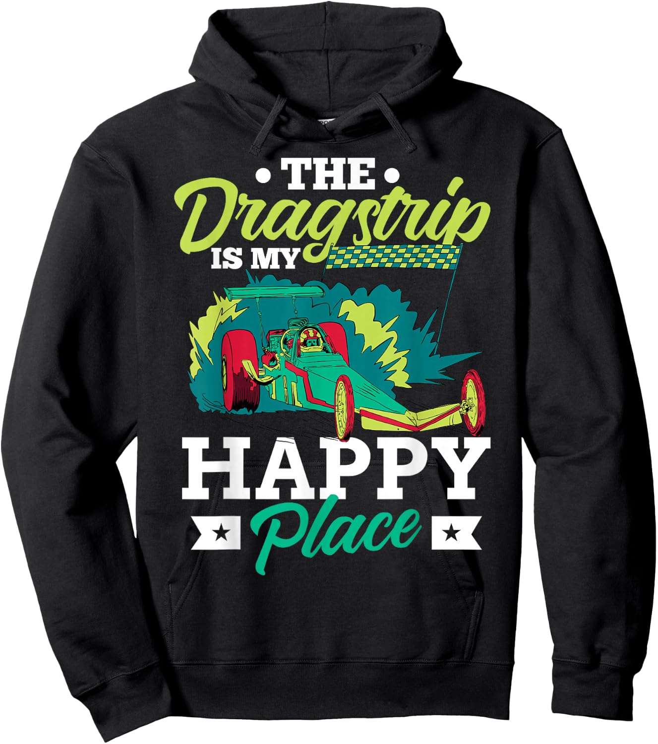 Drag Racing Car Race Motorsport Racetrack Hoodie - Hoodie | Black