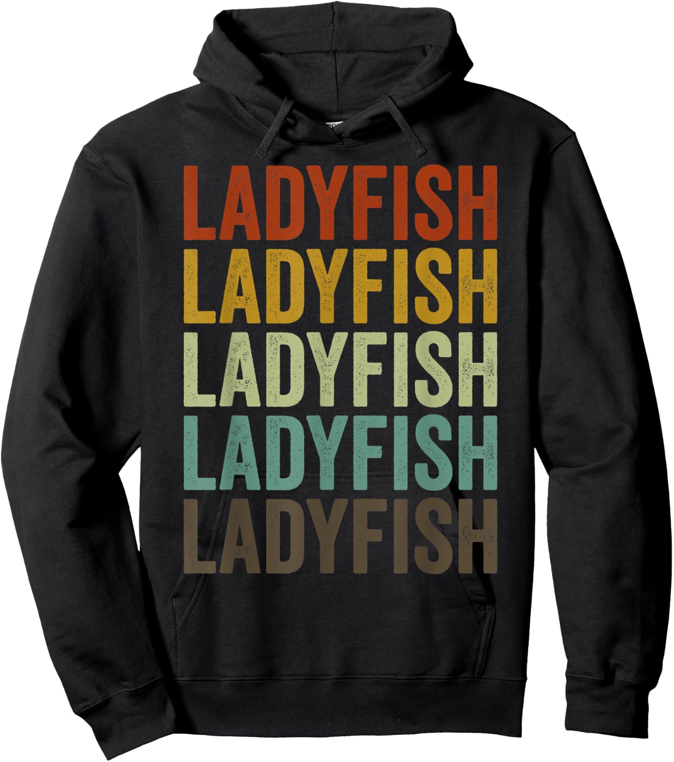 Ladyfish Fish Retro Hoodie - Hoodie | Black